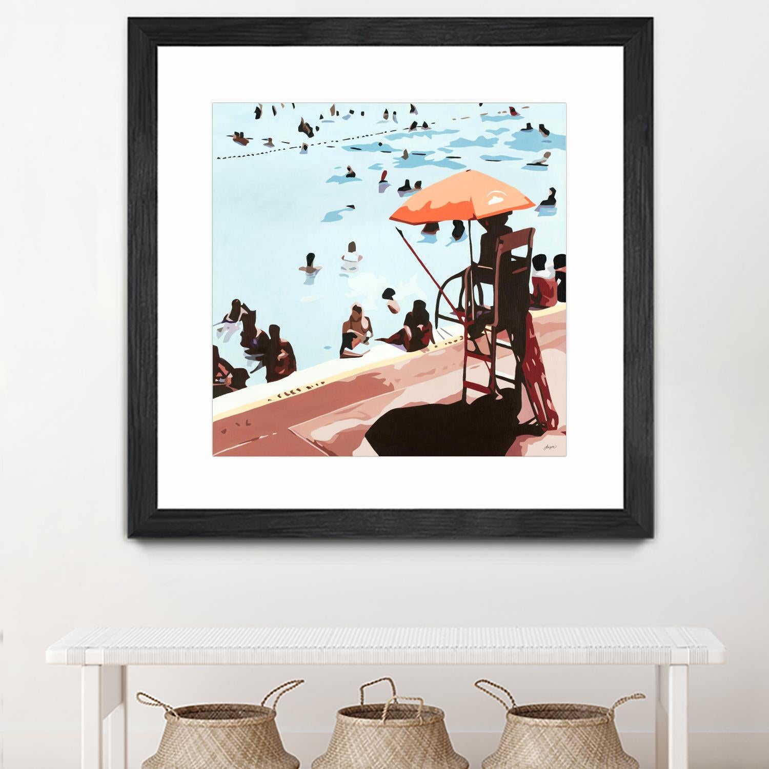 IT'S ALL GOING JUST SWIMMINGLY by Bethann Lawson on GIANT ART - blue coastal social