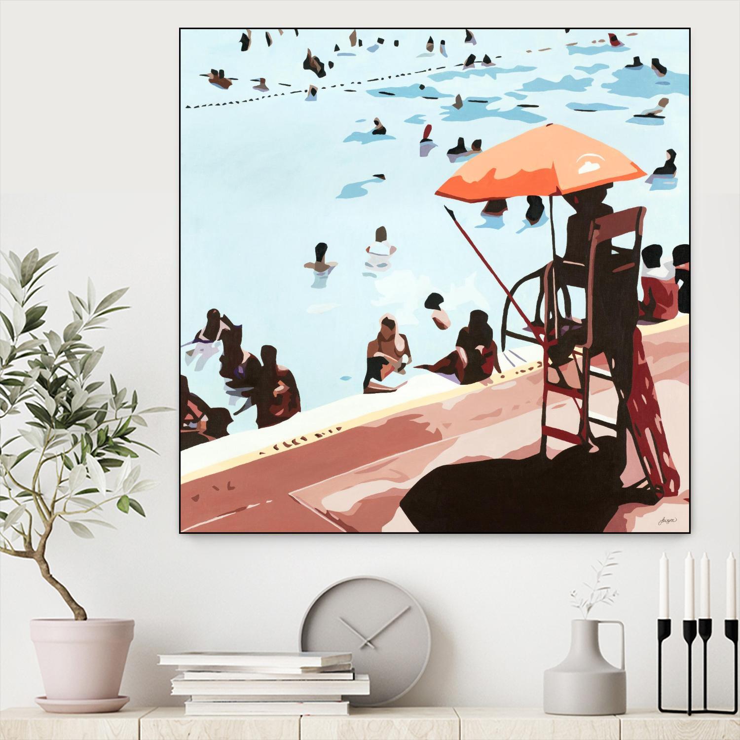 IT'S ALL GOING JUST SWIMMINGLY by Bethann Lawson on GIANT ART - blue coastal social