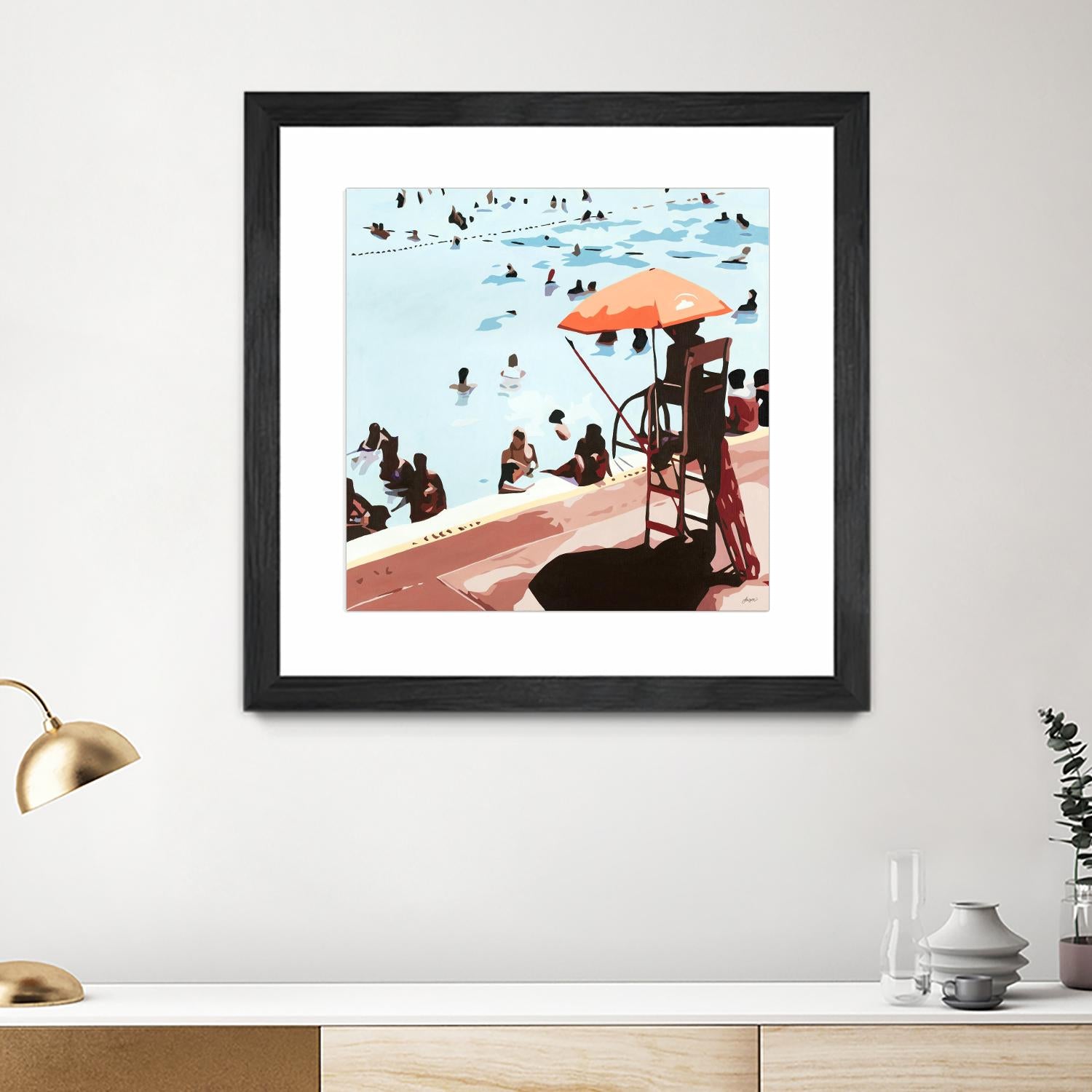 IT'S ALL GOING JUST SWIMMINGLY by Bethann Lawson on GIANT ART - blue coastal social