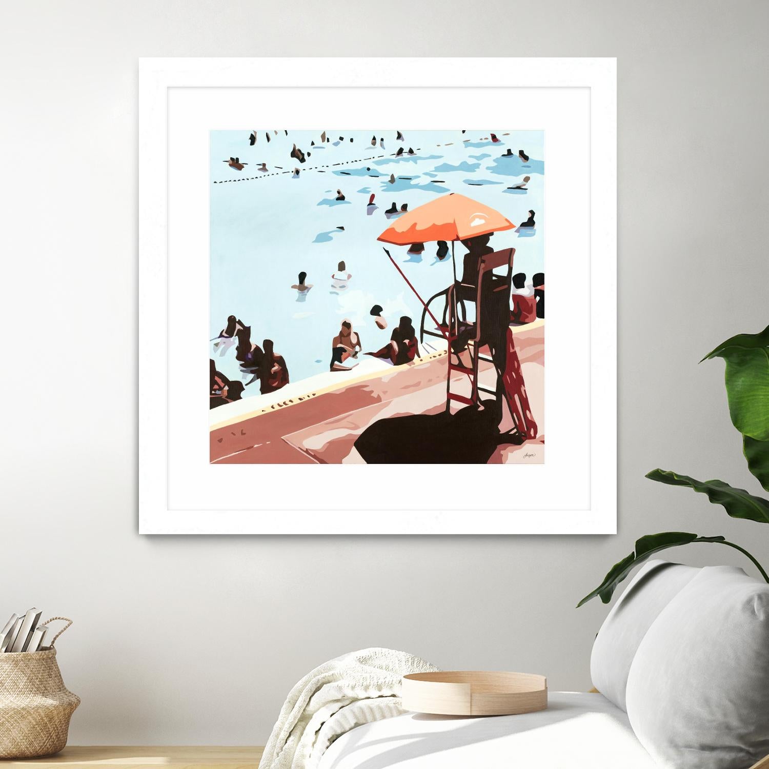 IT'S ALL GOING JUST SWIMMINGLY by Bethann Lawson on GIANT ART - blue coastal social