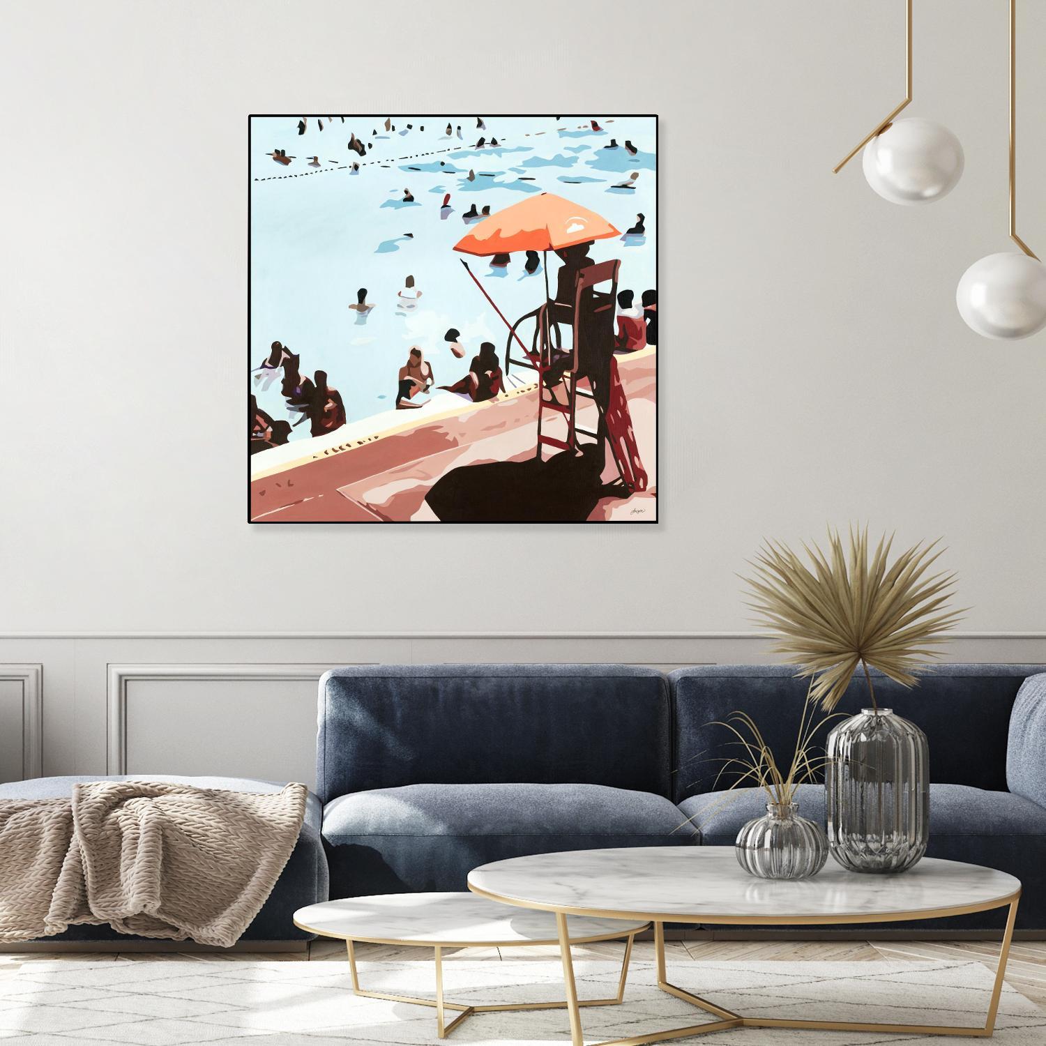 IT'S ALL GOING JUST SWIMMINGLY by Bethann Lawson on GIANT ART - blue coastal social