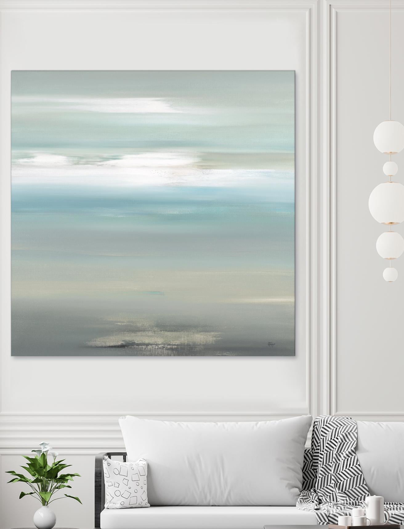 A Day By The Water by Lisa Ridgers on GIANT ART - grey abstract