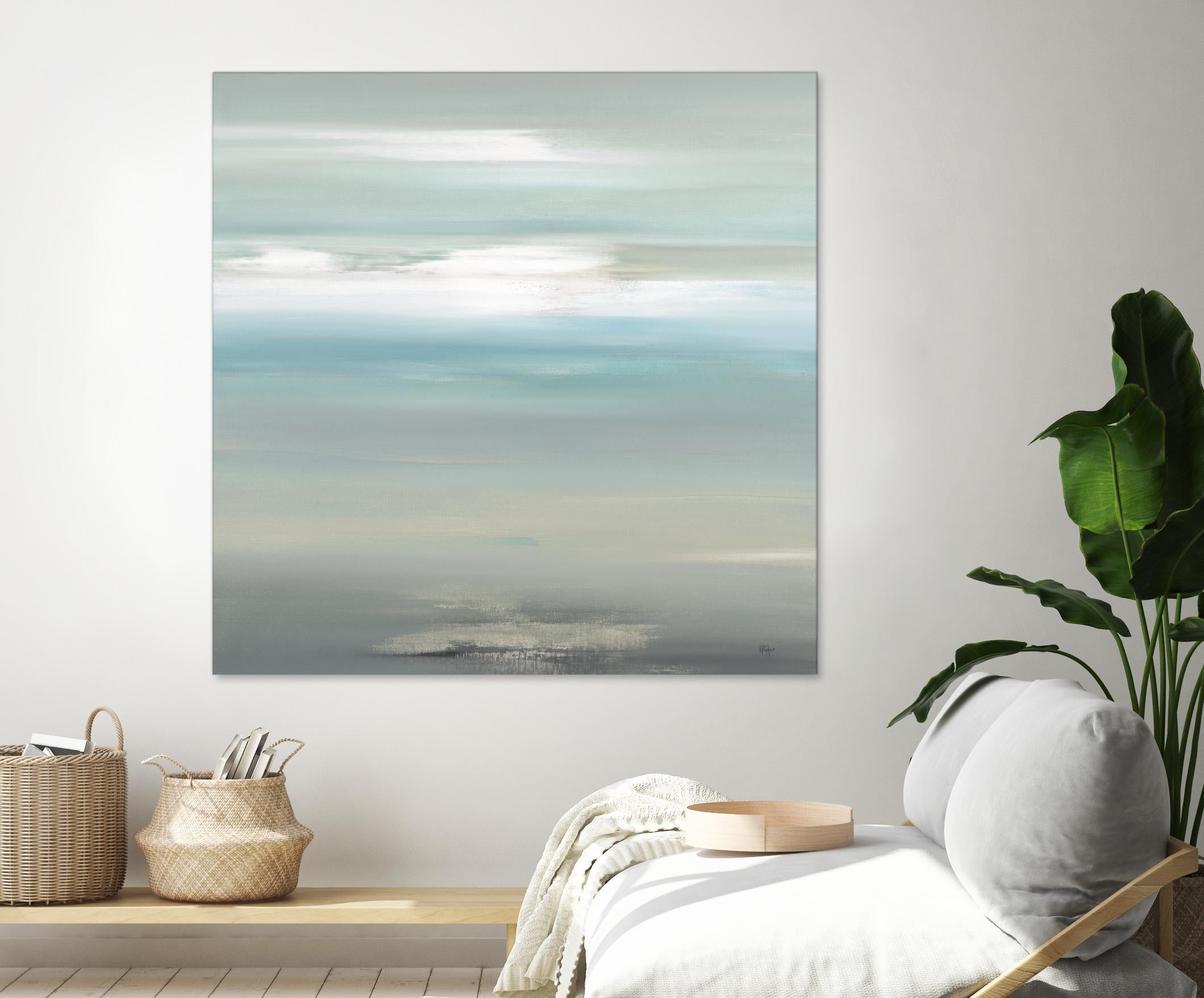 A Day By The Water by Lisa Ridgers on GIANT ART - grey abstract