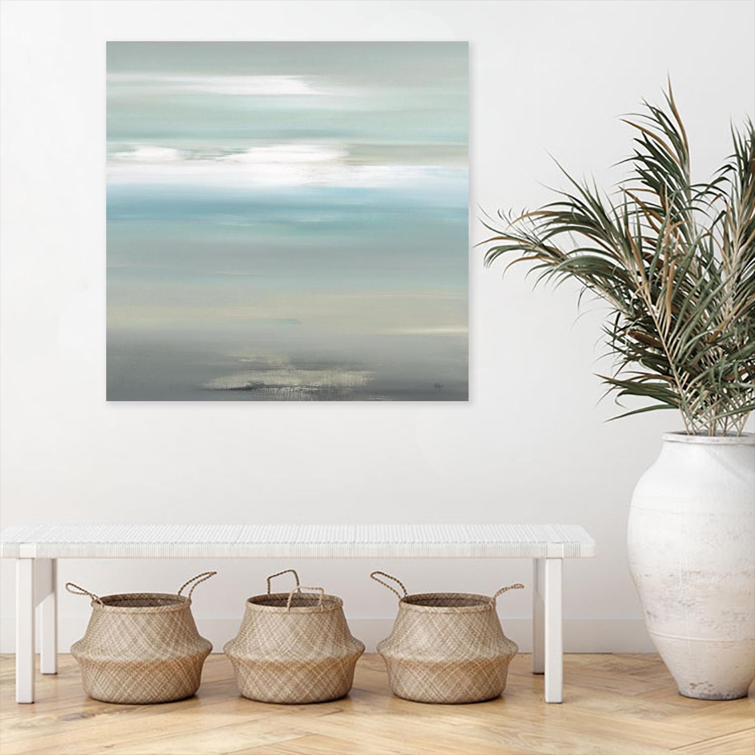 A Day By The Water by Lisa Ridgers on GIANT ART - grey abstract