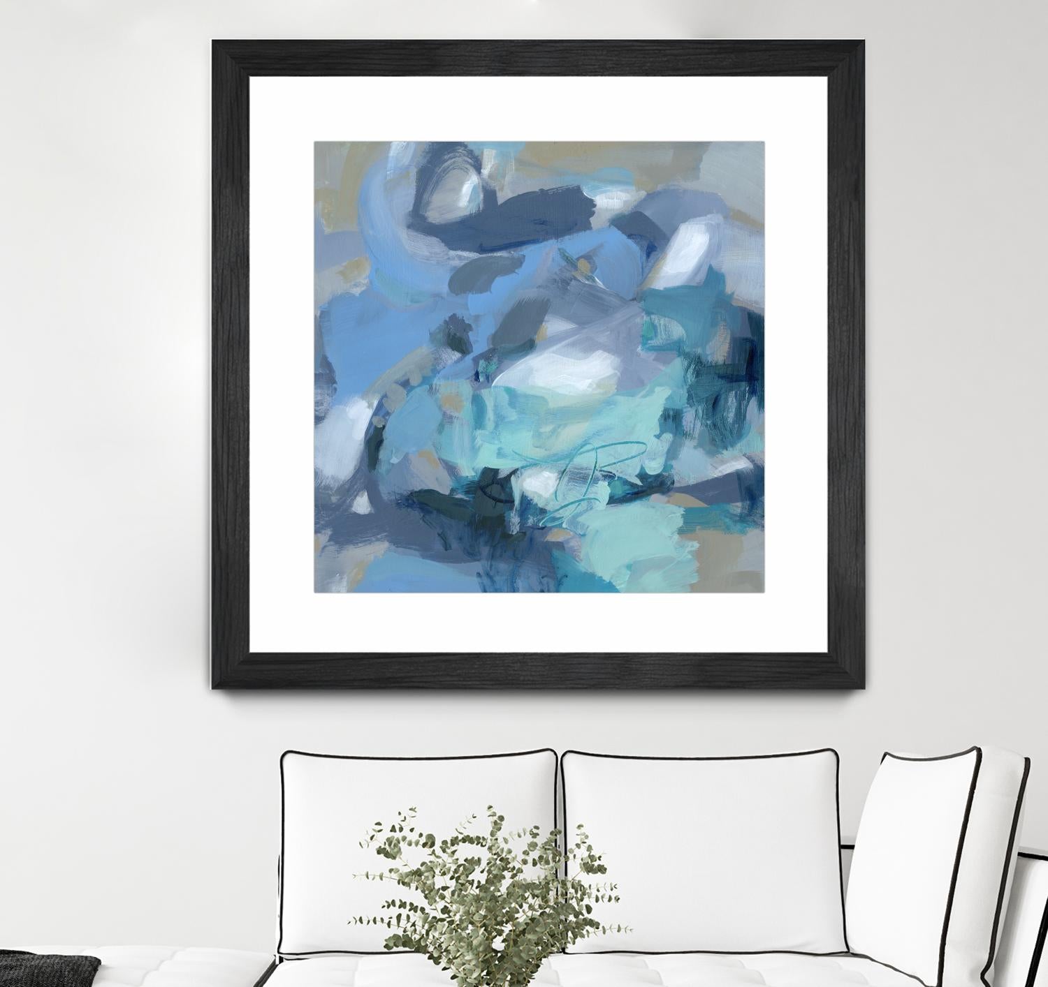 Abstract Blues I by Christina Long on GIANT ART - blue abstract
