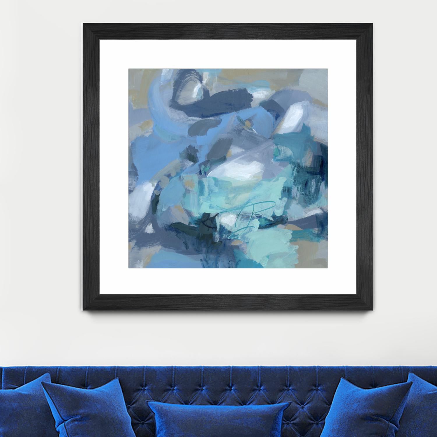Abstract Blues I by Christina Long on GIANT ART - blue abstract