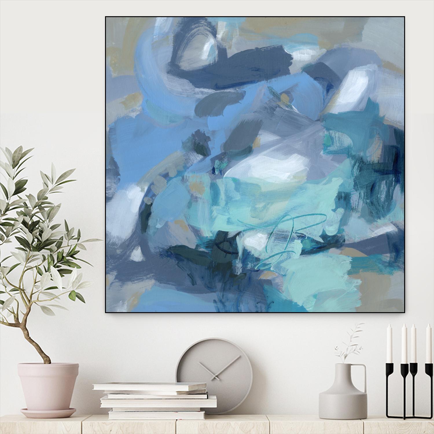 Abstract Blues I by Christina Long on GIANT ART - blue abstract