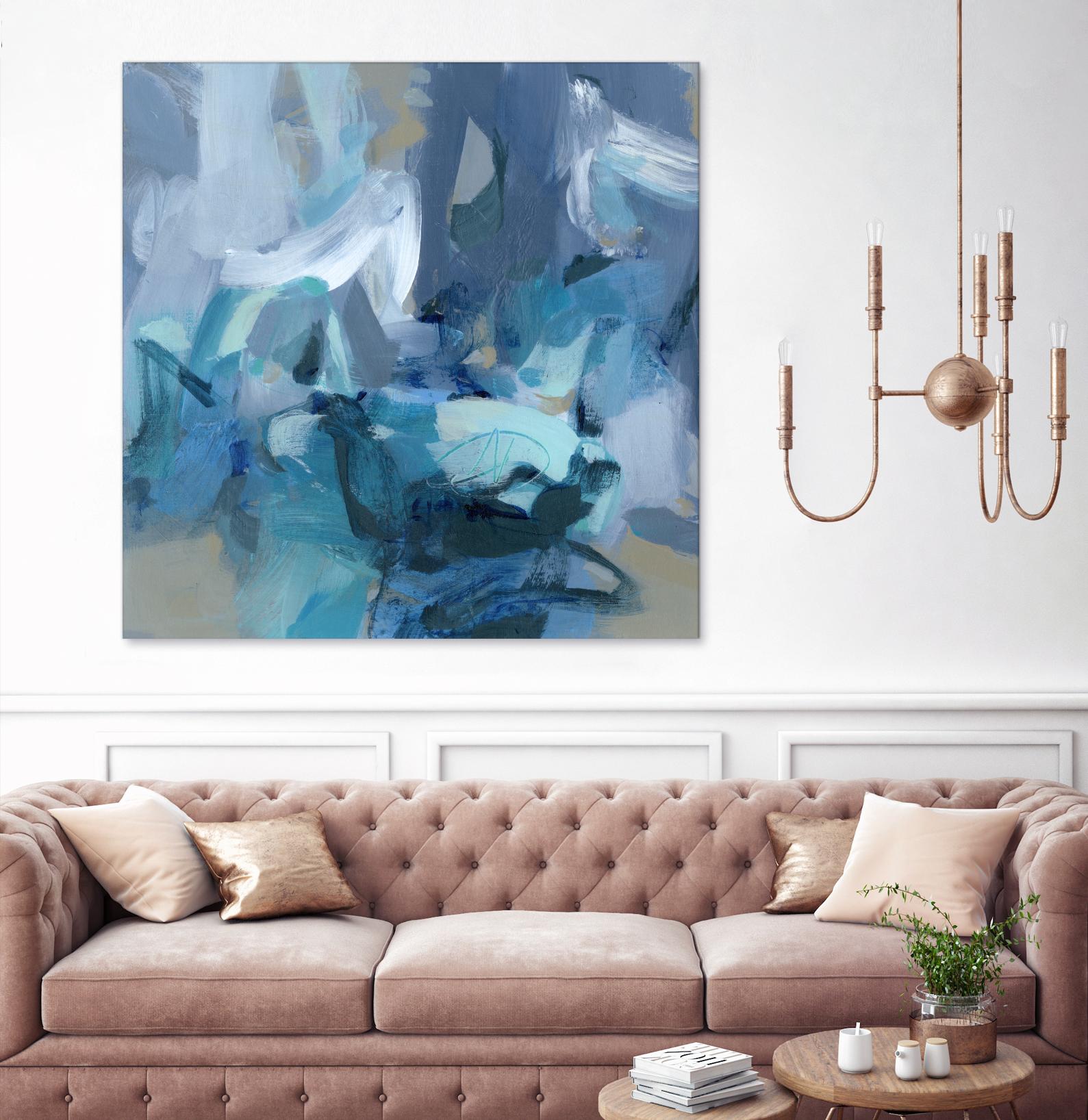 Abstract Blues II by Christina Long on GIANT ART - blue abstract