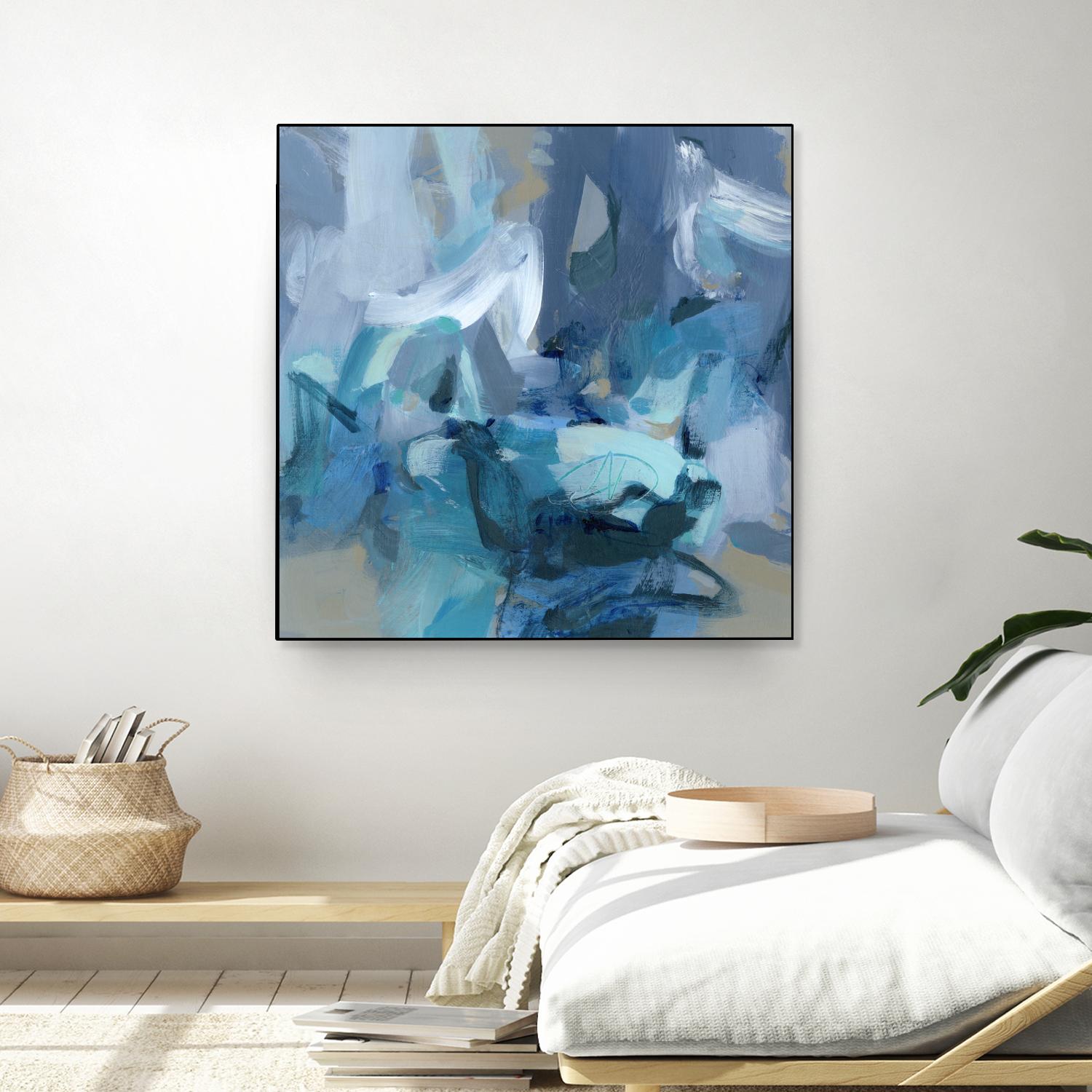 Abstract Blues II by Christina Long on GIANT ART - blue abstract