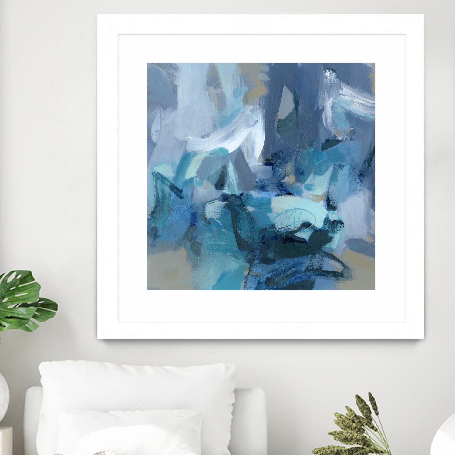 Abstract Blues II by Christina Long on GIANT ART - blue abstract
