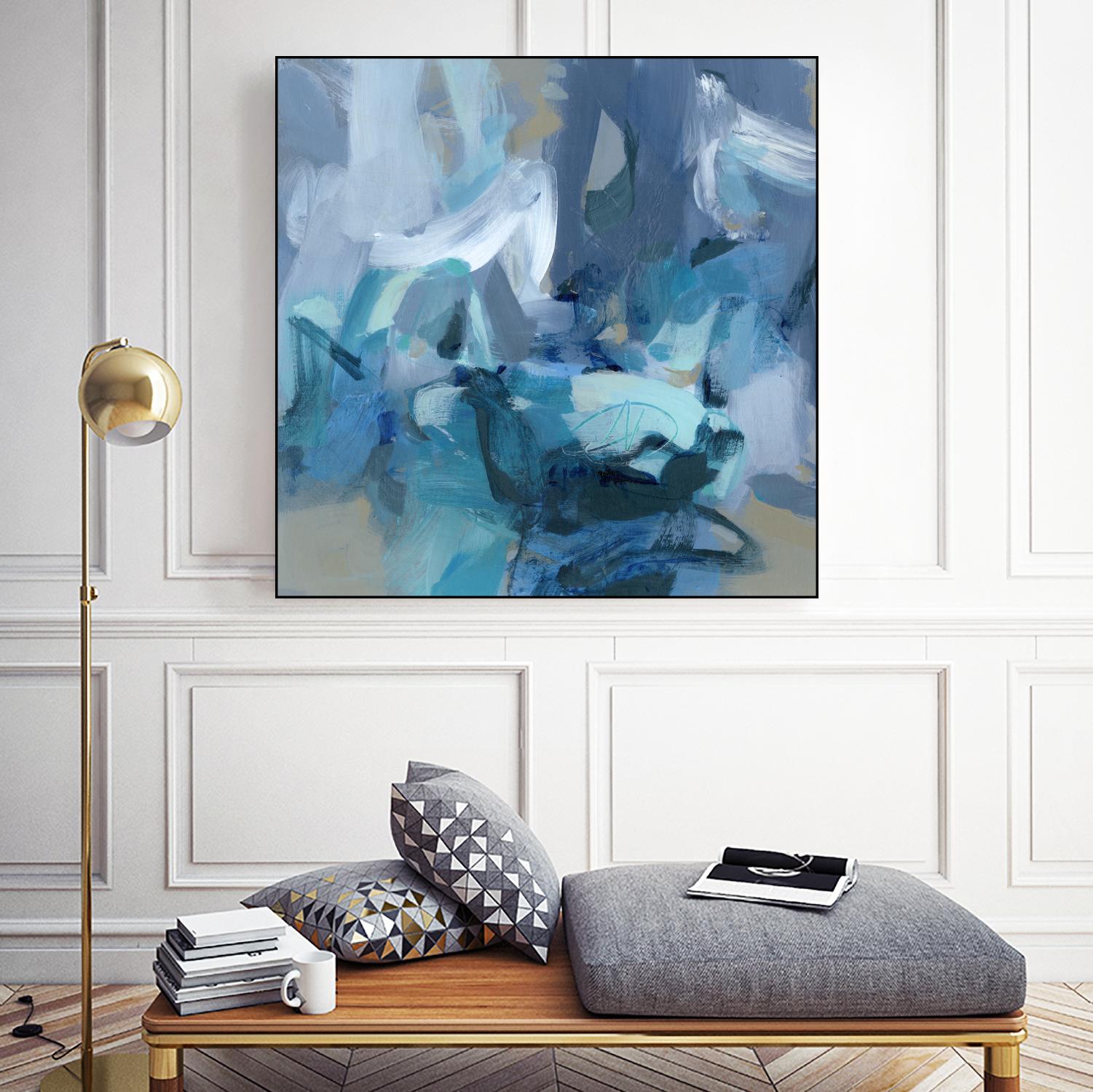 Abstract Blues II by Christina Long on GIANT ART - blue abstract