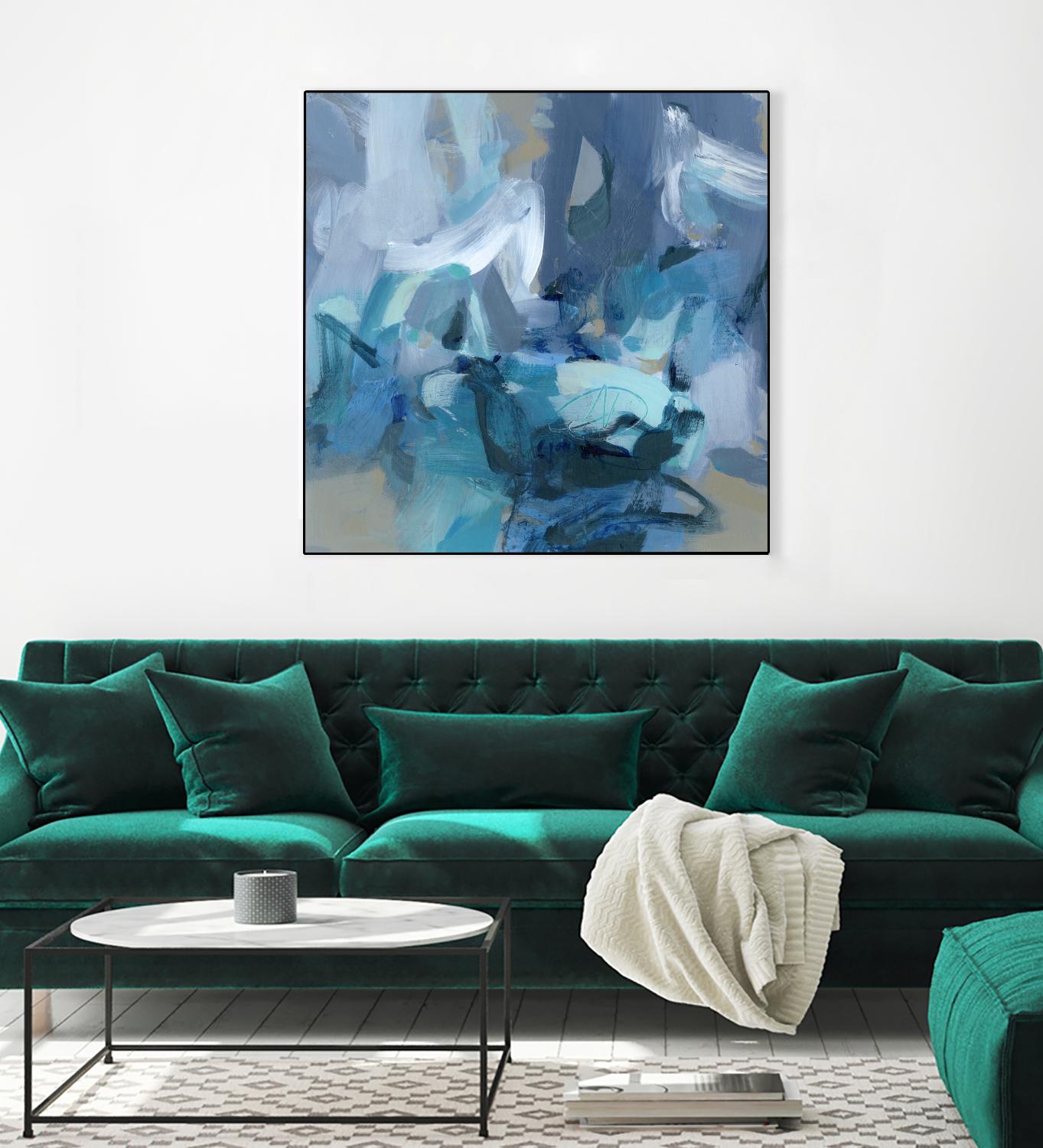 Abstract Blues II by Christina Long on GIANT ART - blue abstract
