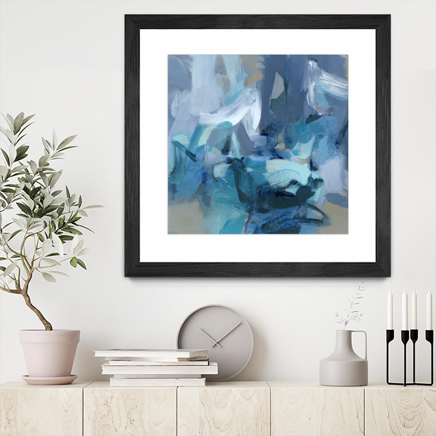Abstract Blues II by Christina Long on GIANT ART - blue abstract