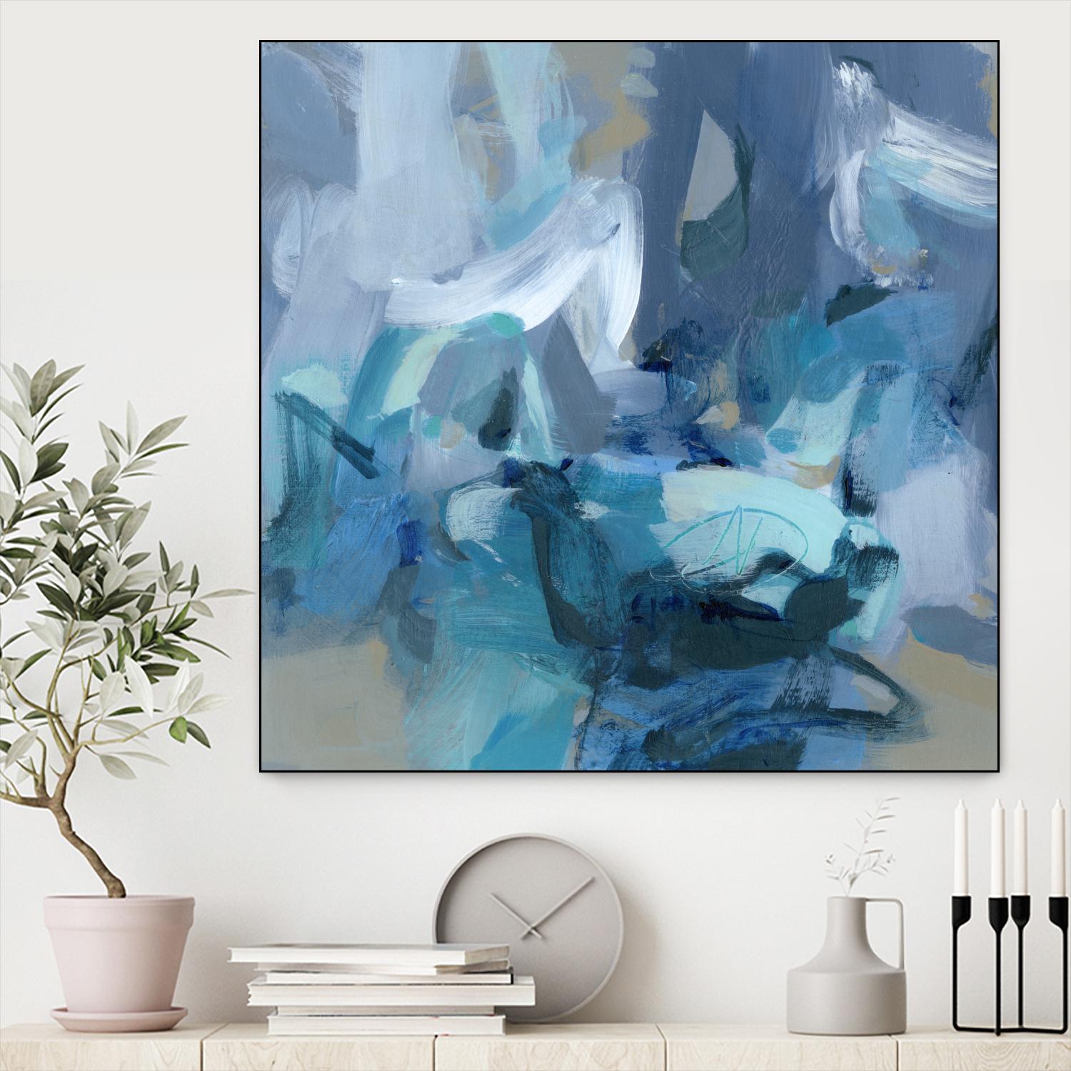 Abstract Blues II by Christina Long on GIANT ART - blue abstract