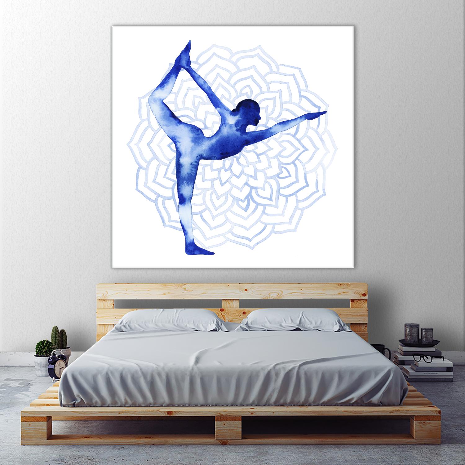 Yoga Flow I by Grace Popp on GIANT ART - blue leisure
