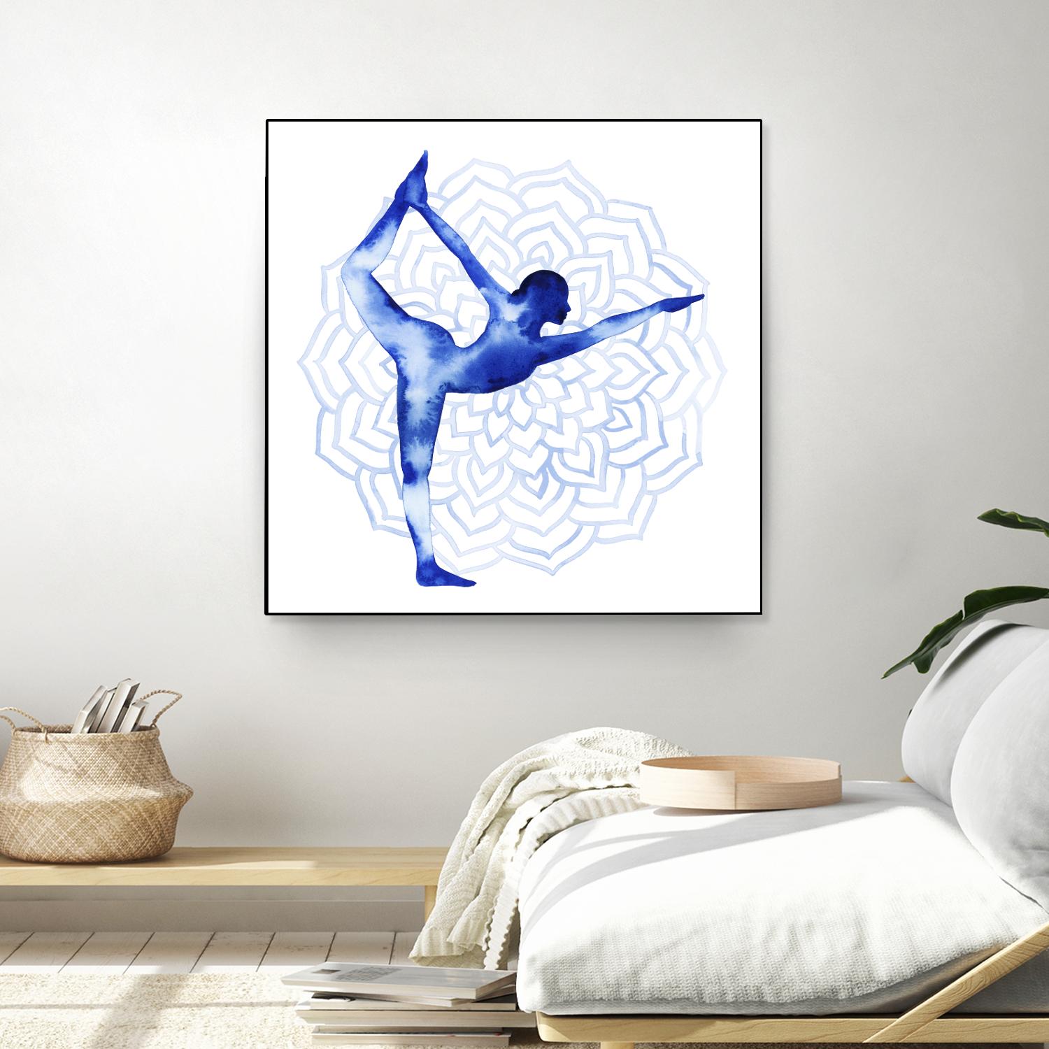 Yoga Flow I by Grace Popp on GIANT ART - blue leisure