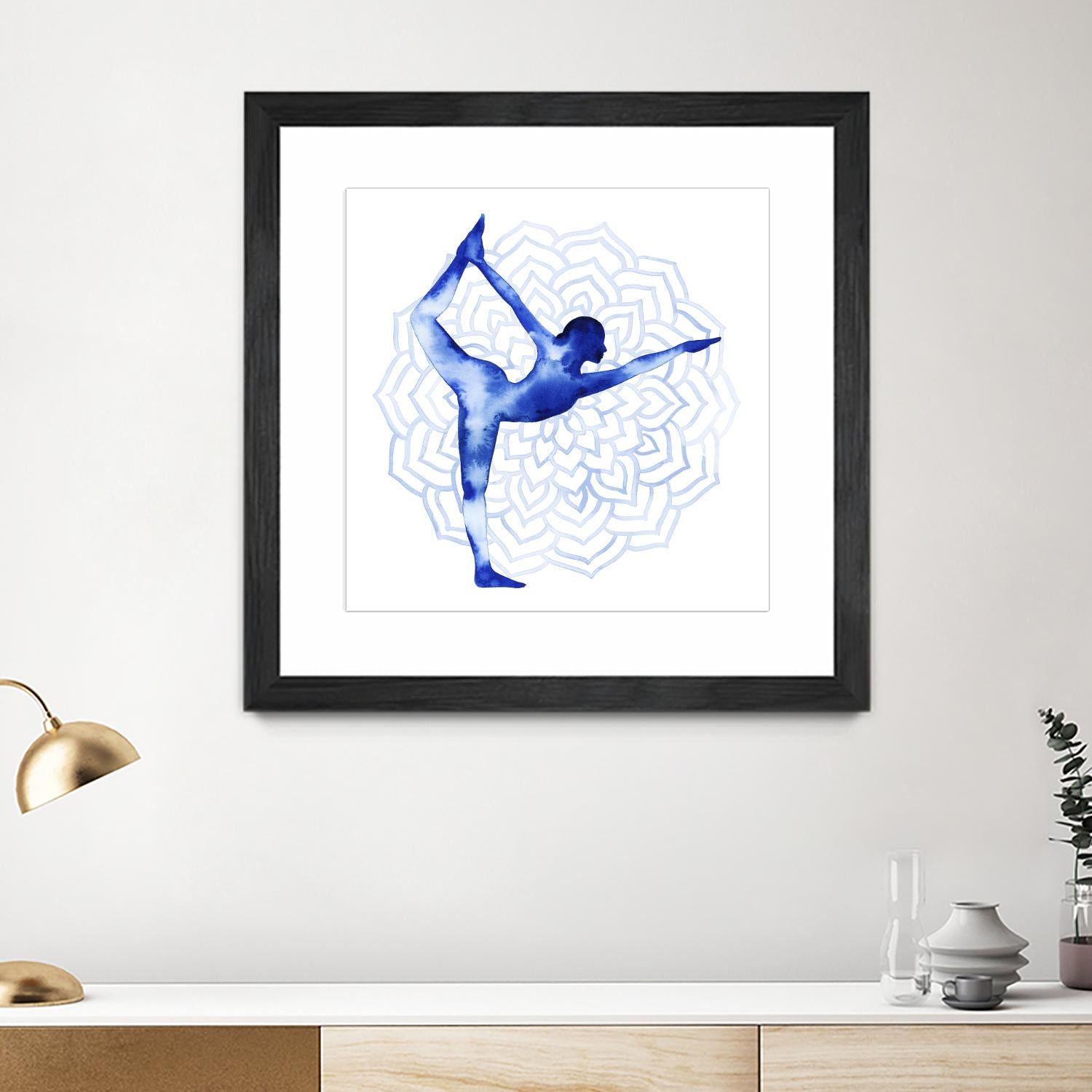 Yoga Flow I by Grace Popp on GIANT ART - blue leisure