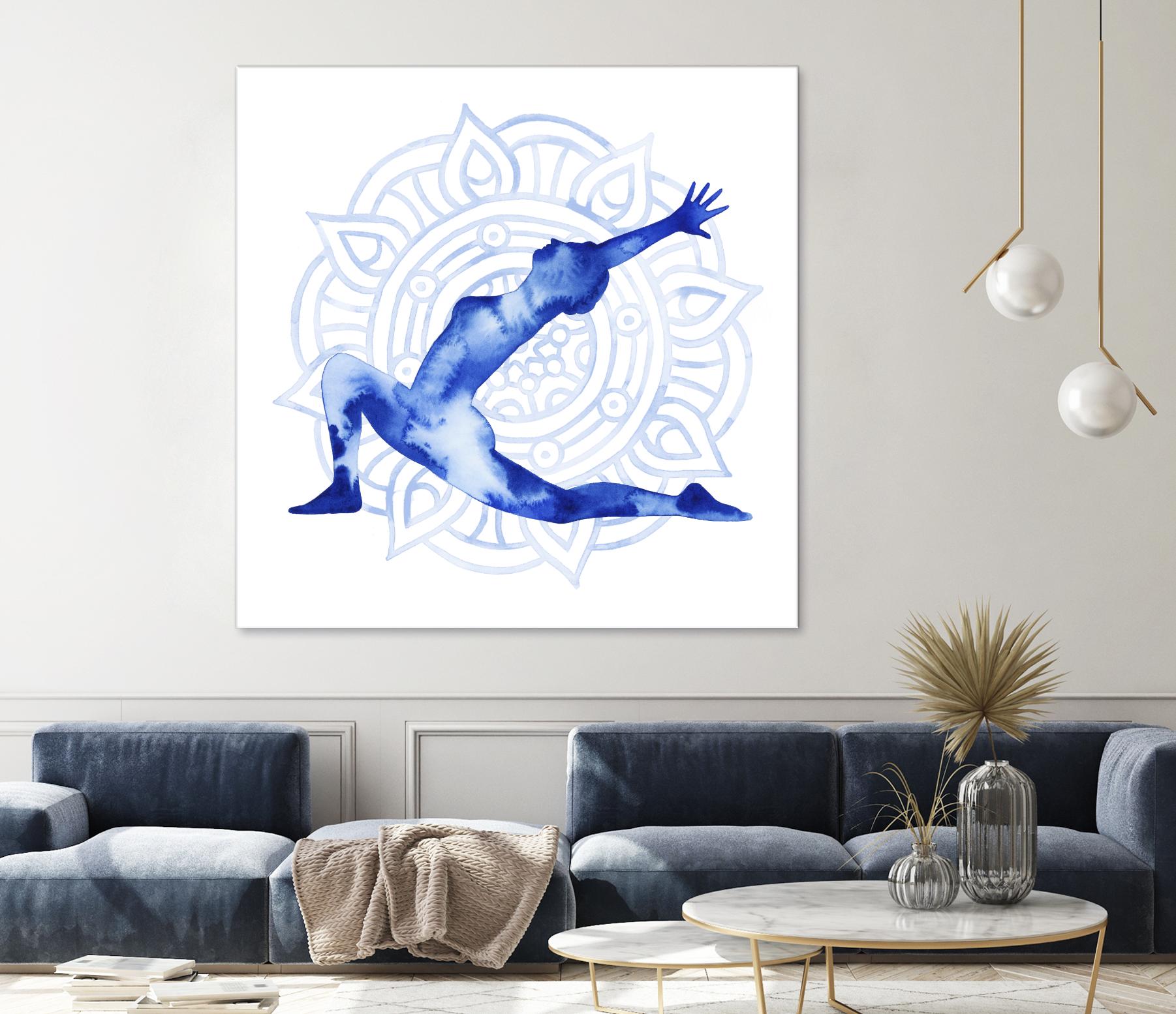 Yoga Flow II by Grace Popp on GIANT ART - blue leisure