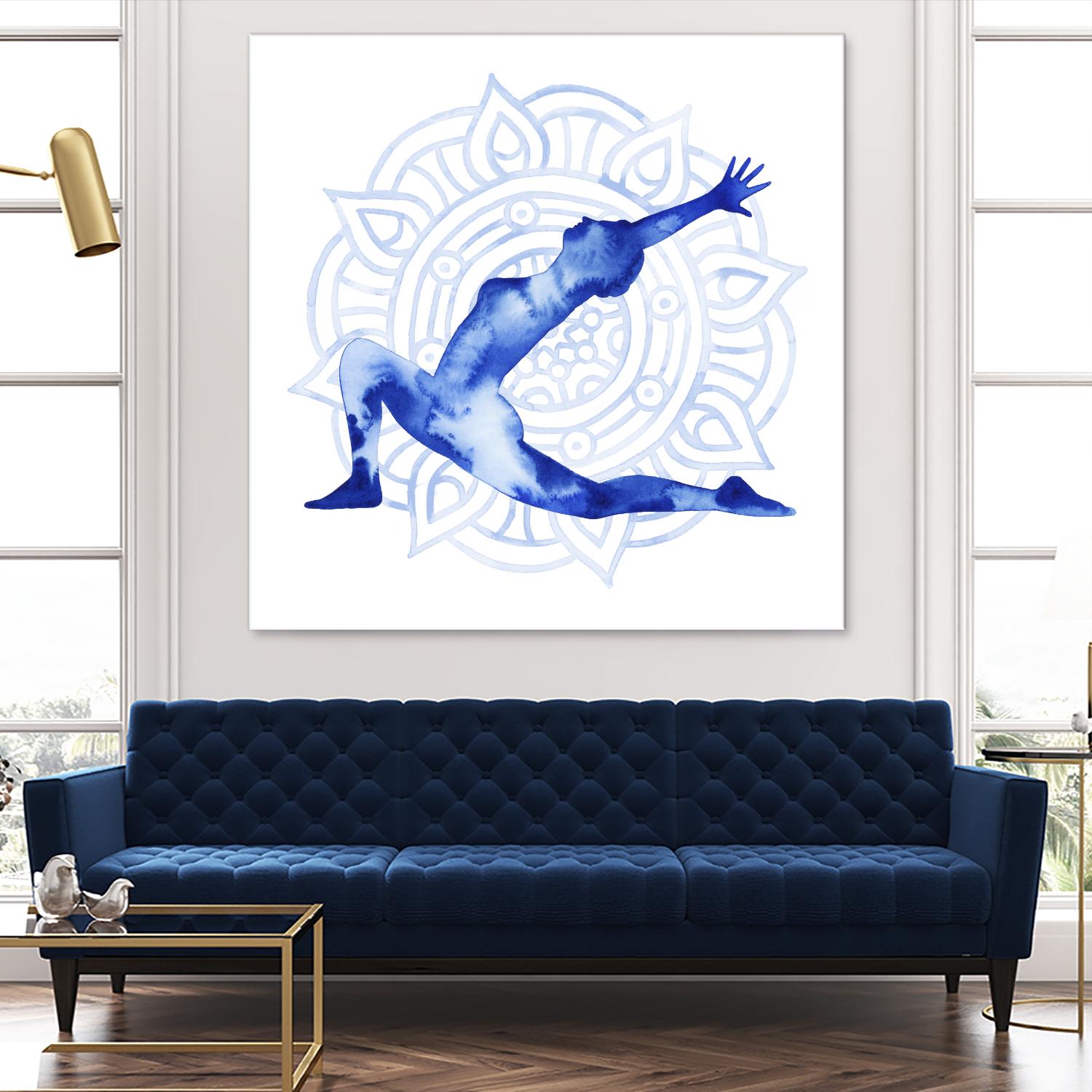 Yoga Flow II by Grace Popp on GIANT ART - blue leisure