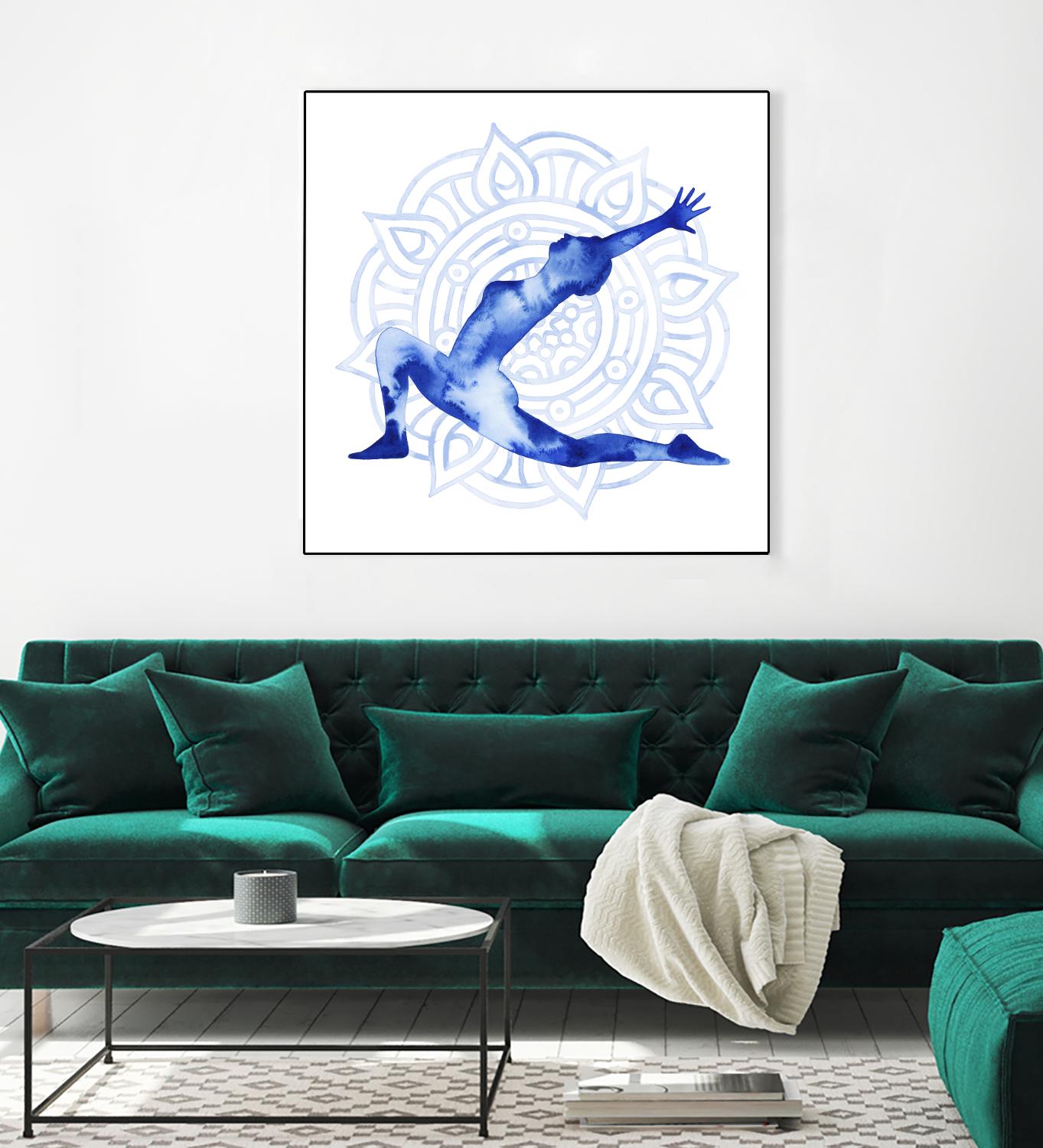 Yoga Flow II by Grace Popp on GIANT ART - blue leisure