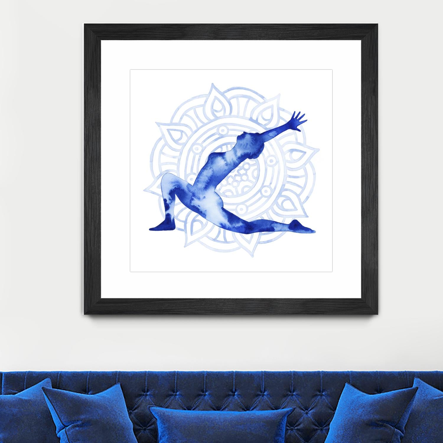 Yoga Flow II by Grace Popp on GIANT ART - blue leisure