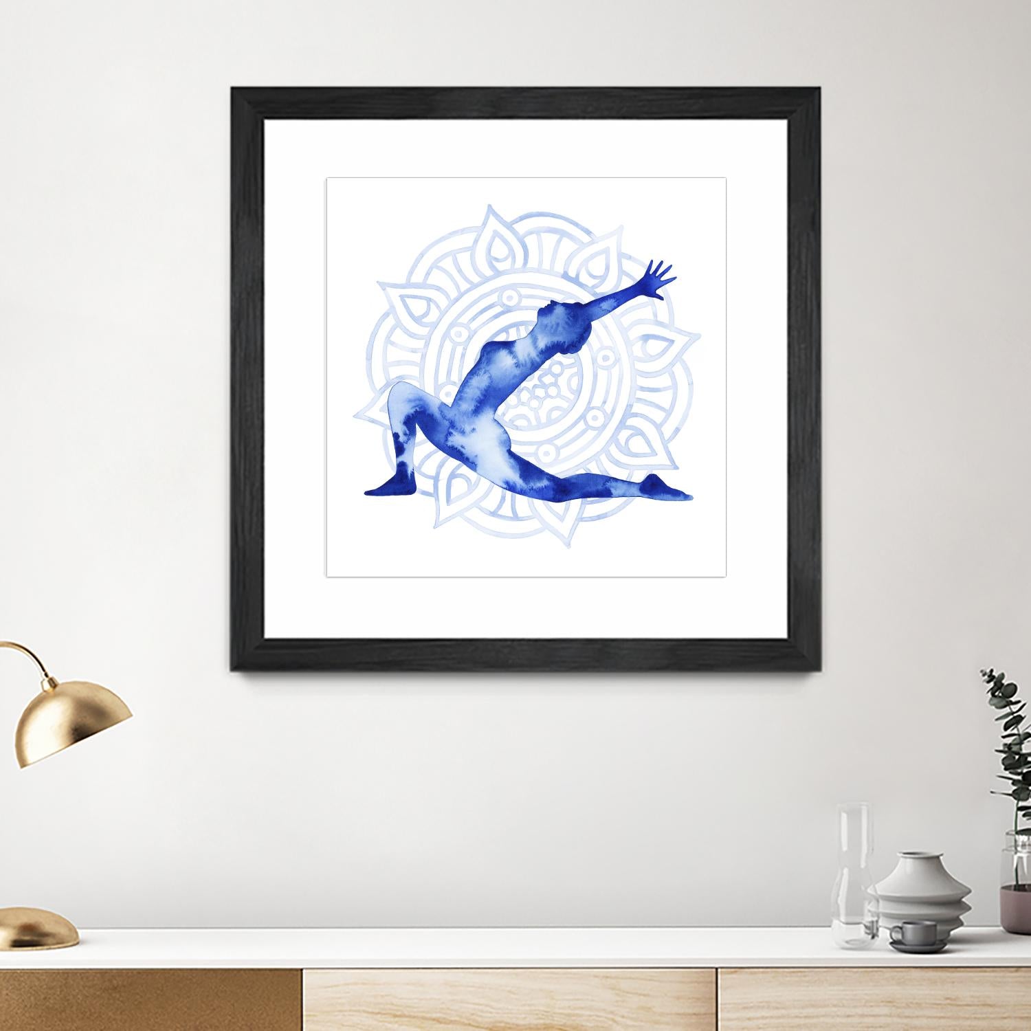 Yoga Flow II by Grace Popp on GIANT ART - blue leisure