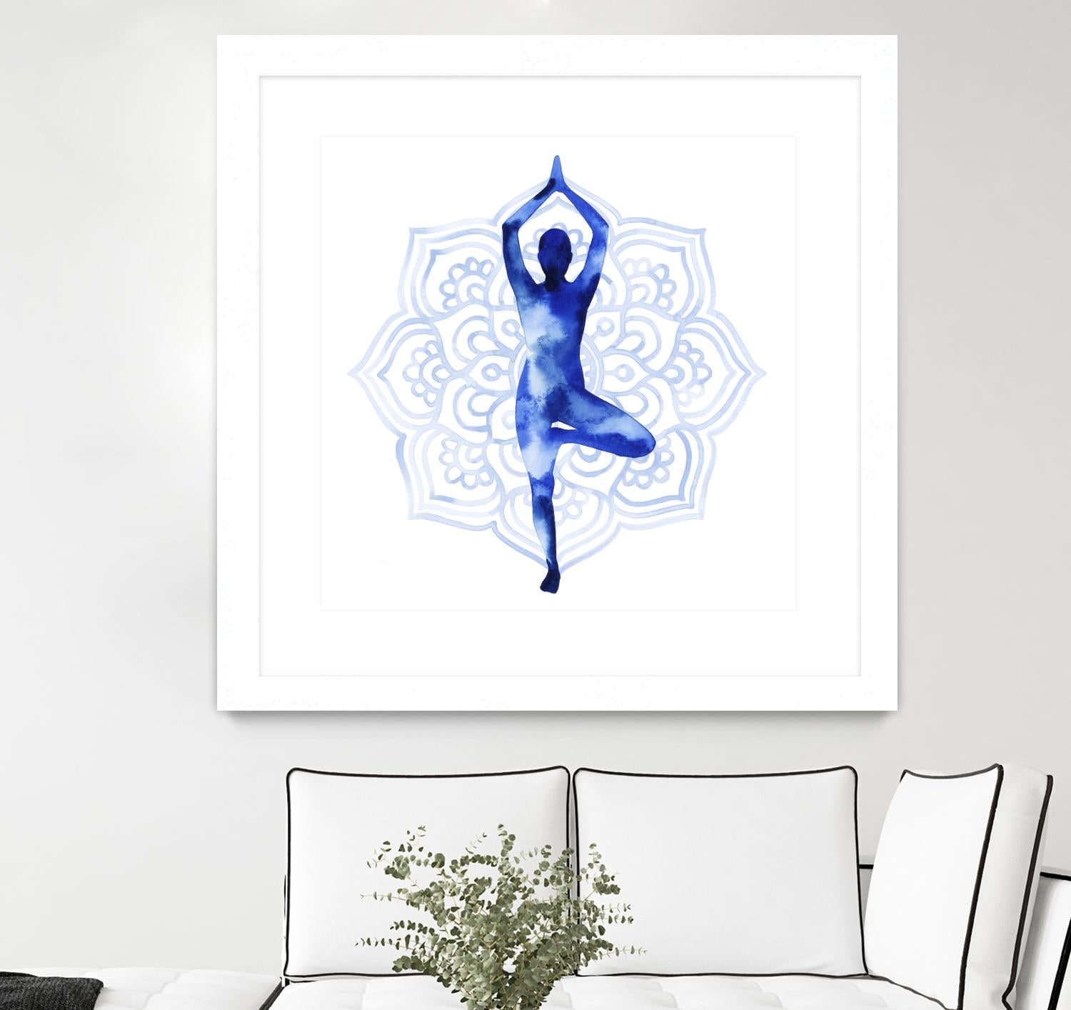 Yoga Flow III by Grace Popp on GIANT ART - blue leisure