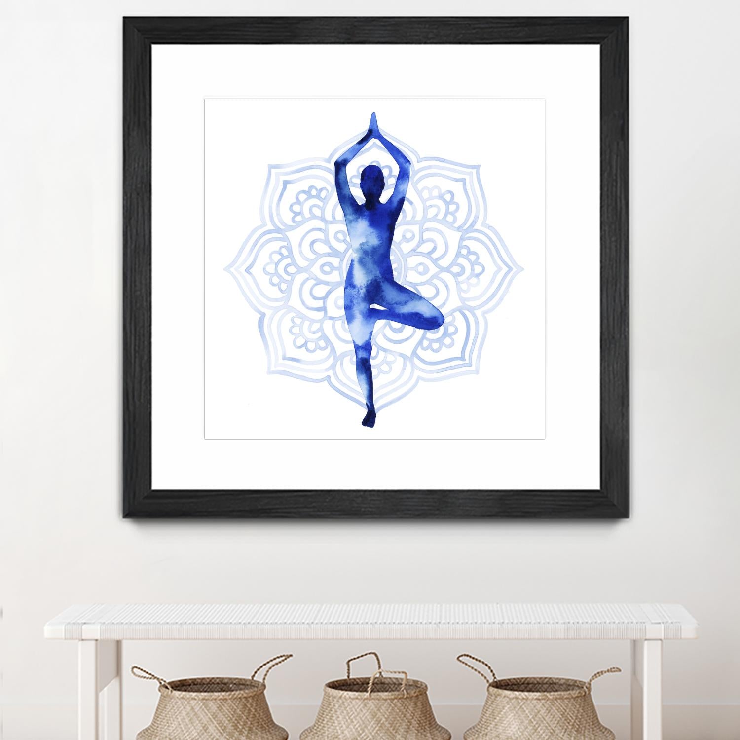 Yoga Flow III by Grace Popp on GIANT ART - blue leisure