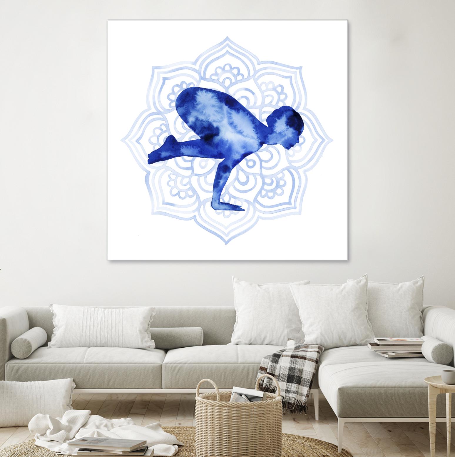 Yoga Flow IV by Grace Popp on GIANT ART - blue leisure