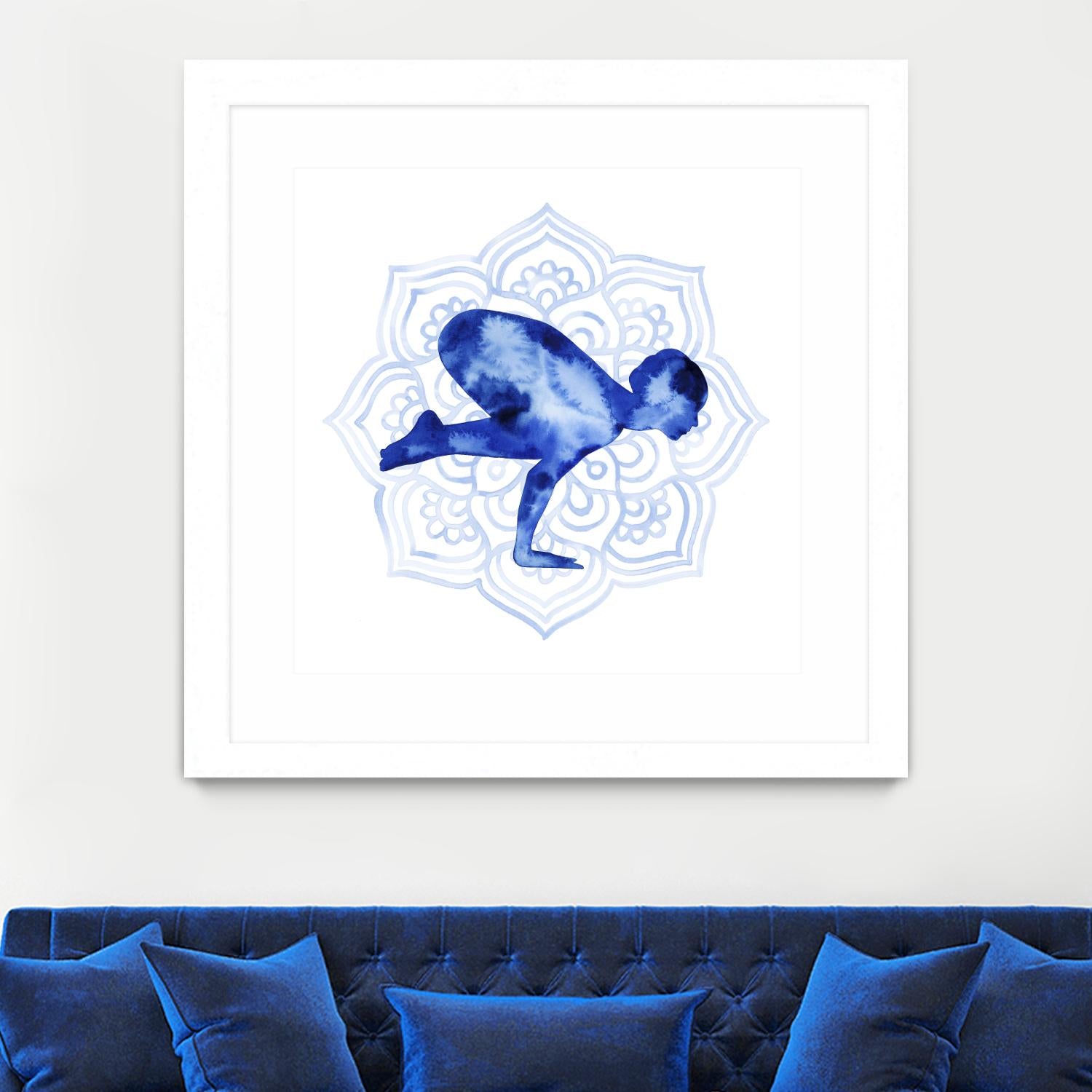 Yoga Flow IV by Grace Popp on GIANT ART - blue leisure
