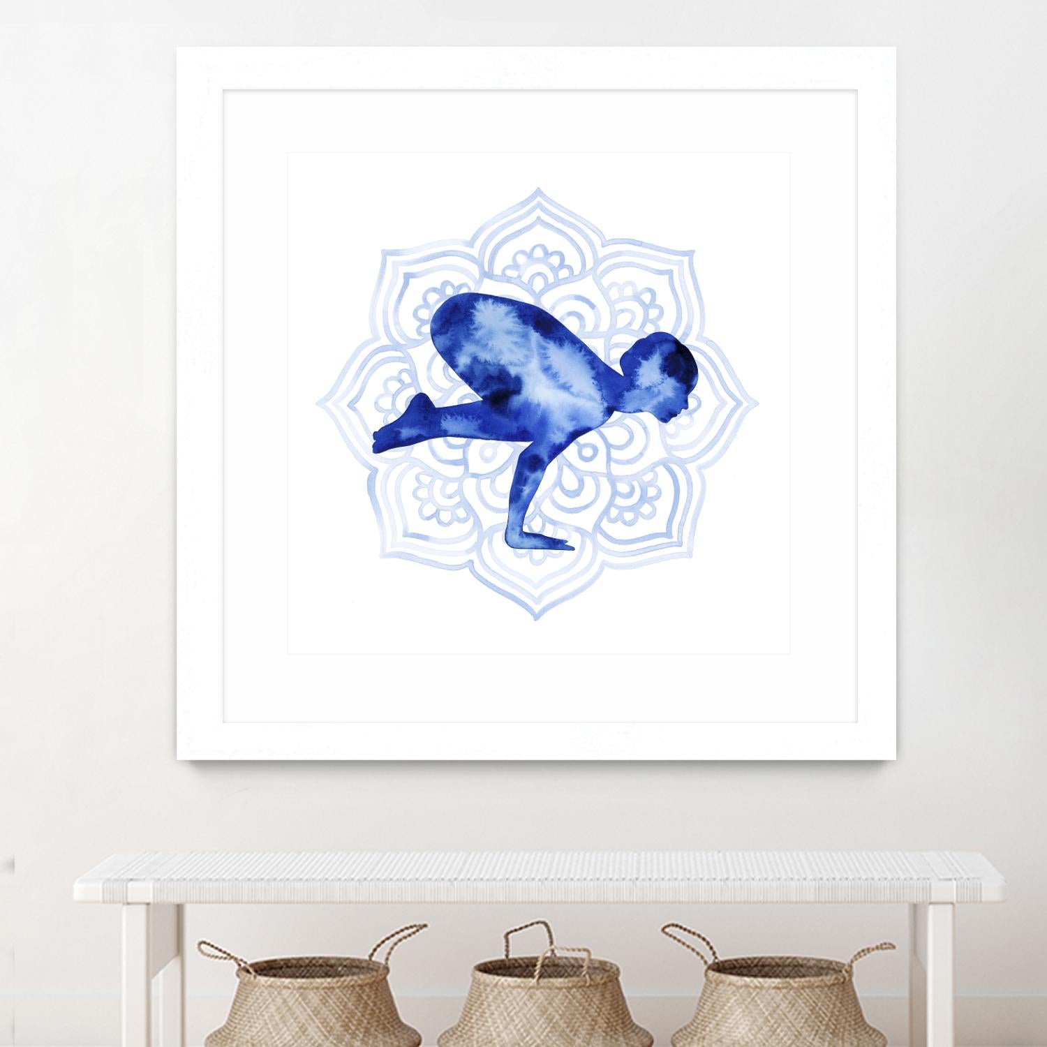 Yoga Flow IV by Grace Popp on GIANT ART - blue leisure