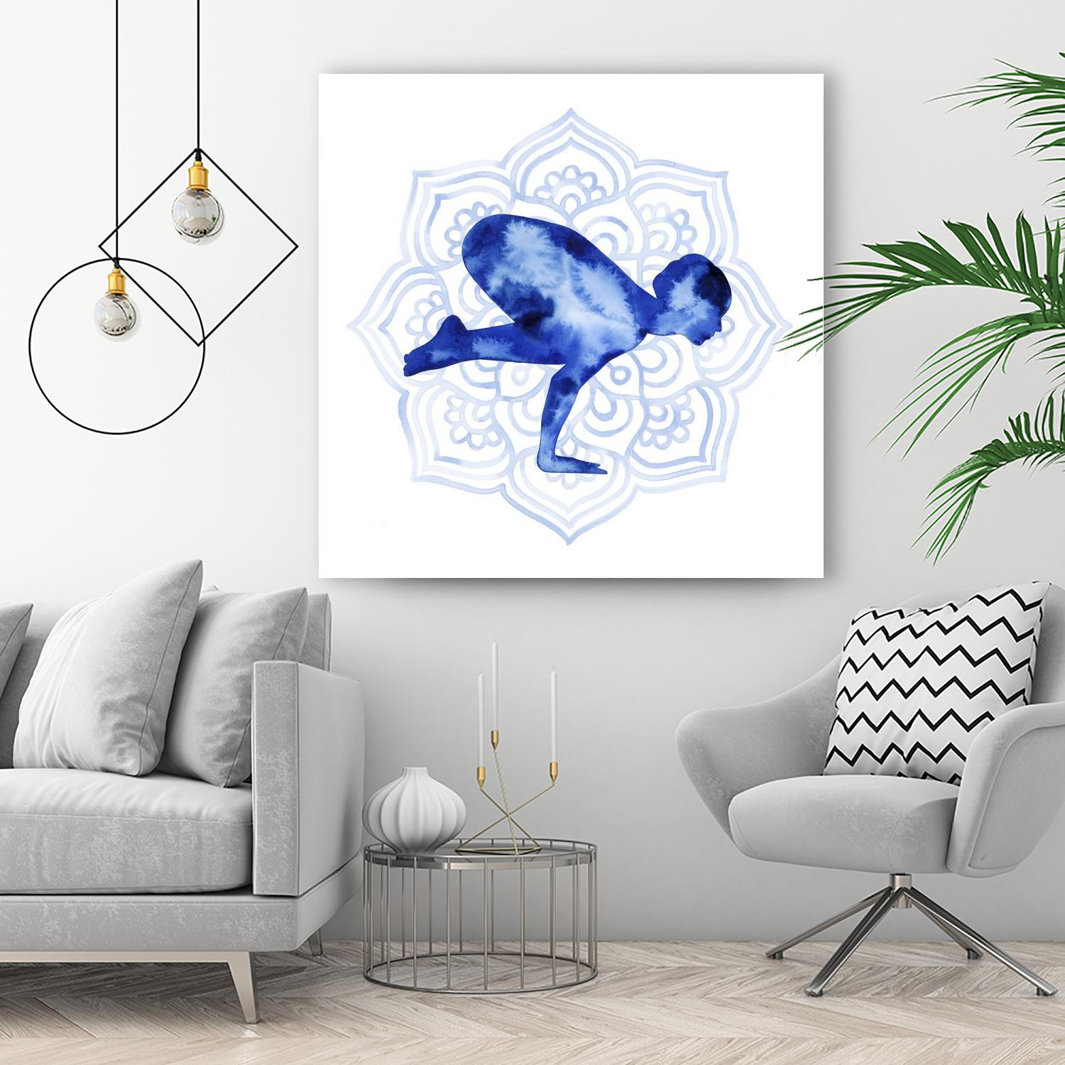 Yoga Flow IV by Grace Popp on GIANT ART - blue leisure