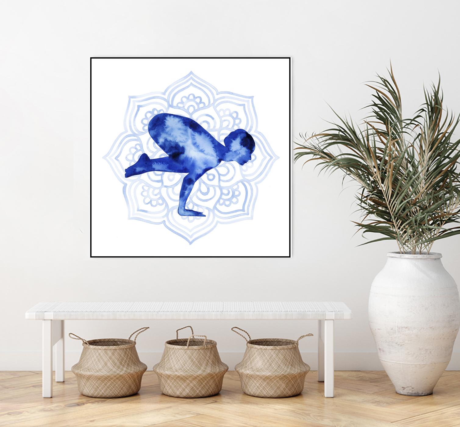 Yoga Flow IV by Grace Popp on GIANT ART - blue leisure