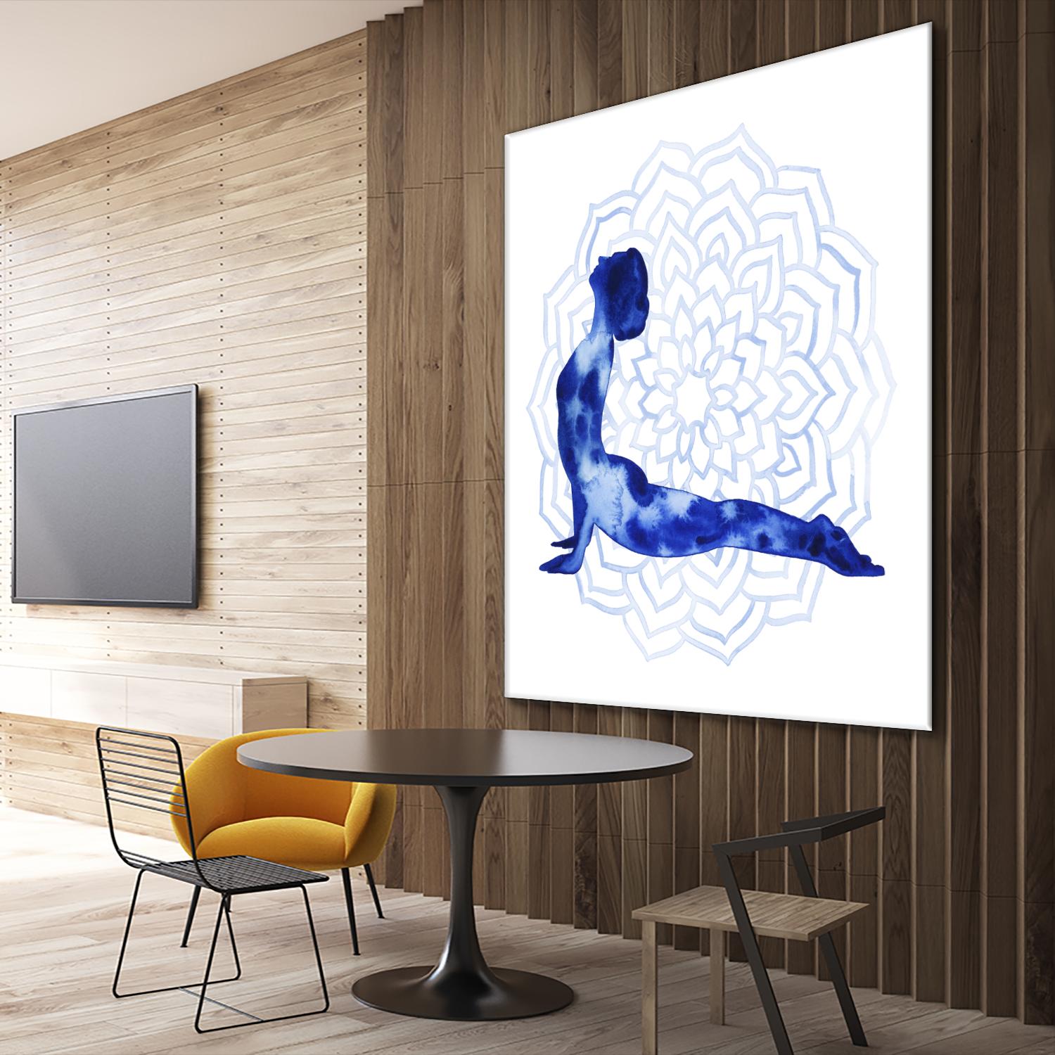 Yoga Flow VI by Grace Popp on GIANT ART - blue leisure