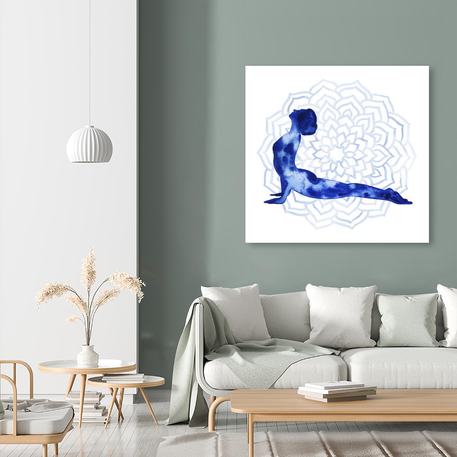 Yoga Flow VI by Grace Popp on GIANT ART - blue leisure