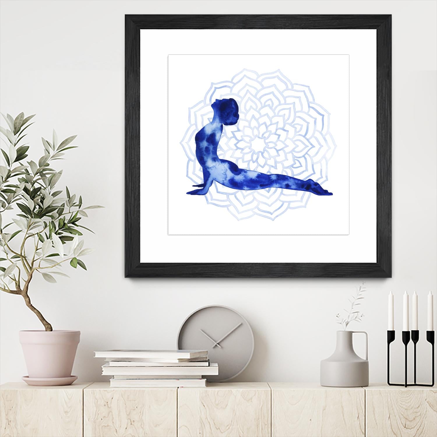 Yoga Flow VI by Grace Popp on GIANT ART - blue leisure