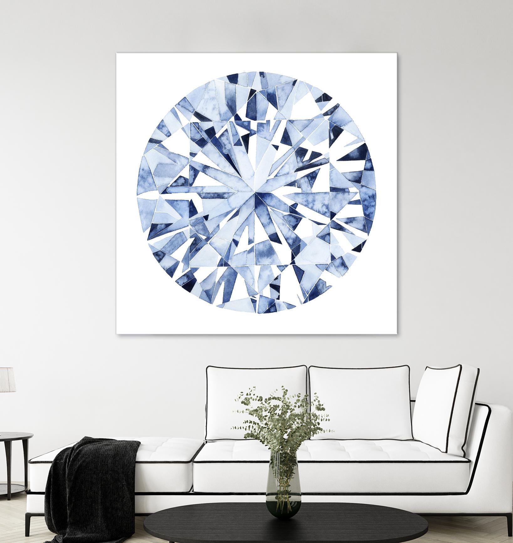 Diamond Drops I by Grace Popp on GIANT ART - blue abstract