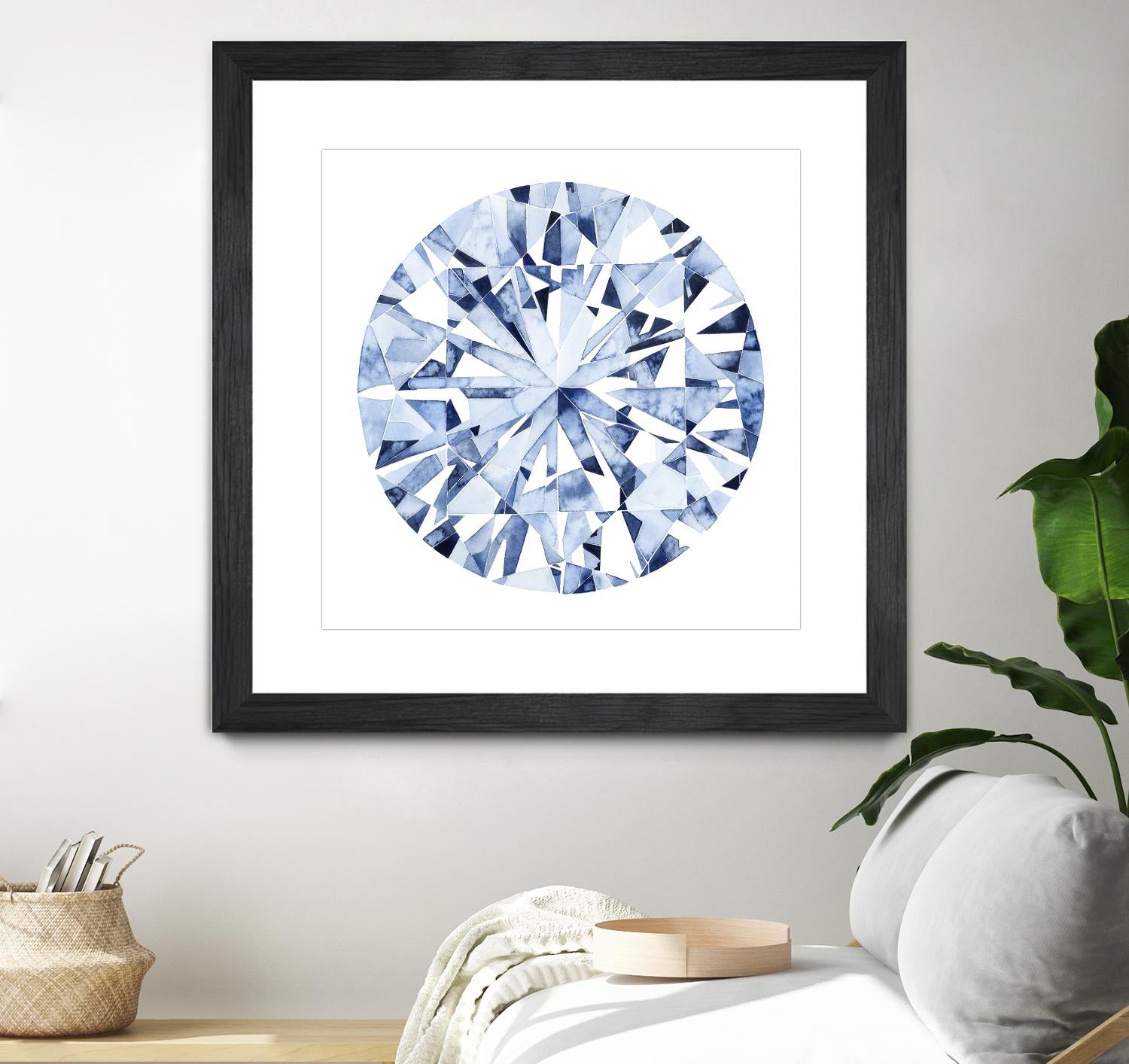 Diamond Drops I by Grace Popp on GIANT ART - blue abstract
