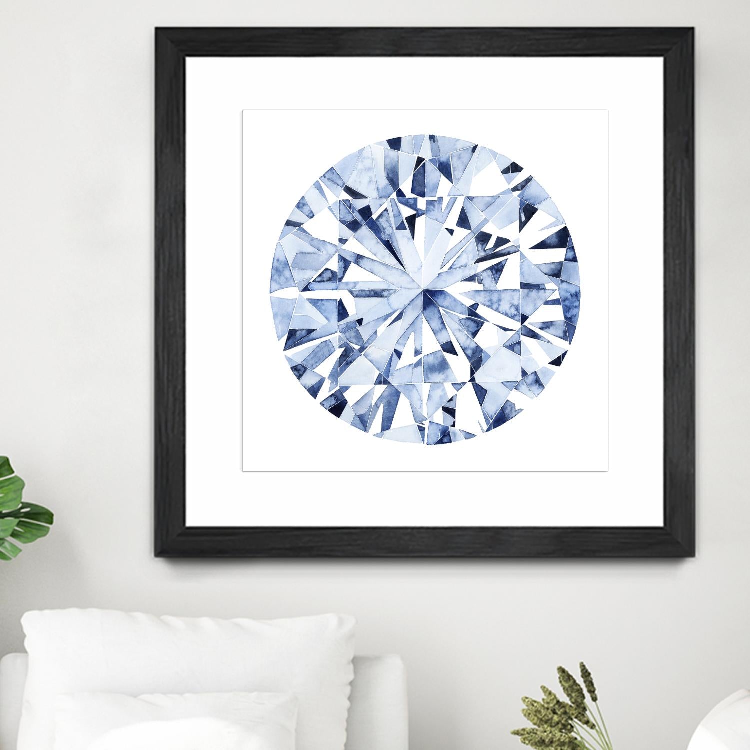 Diamond Drops I by Grace Popp on GIANT ART - blue abstract