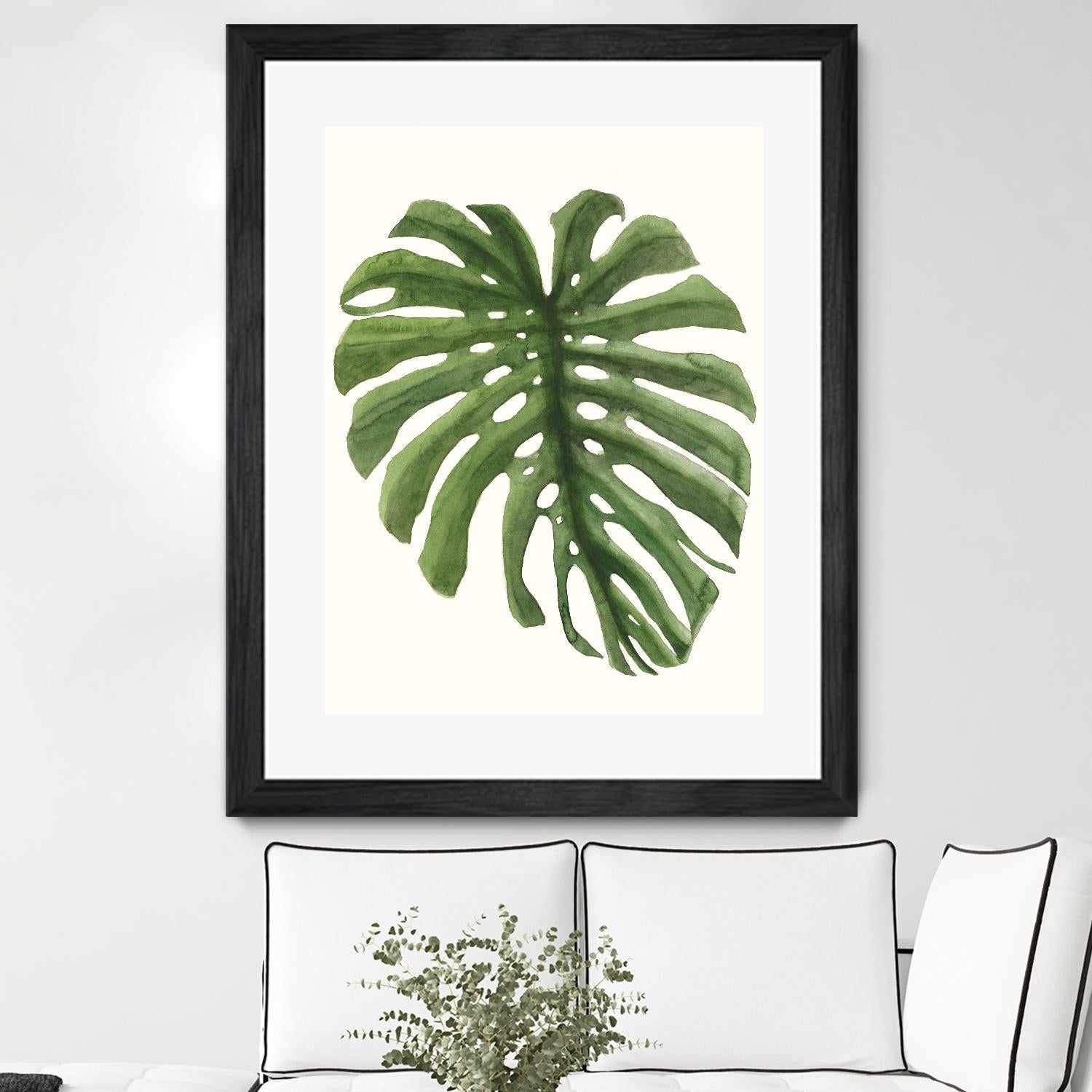 Tropical Breeze Leaves I by Naomi McCavitt on GIANT ART - green coastal & tropical greenery