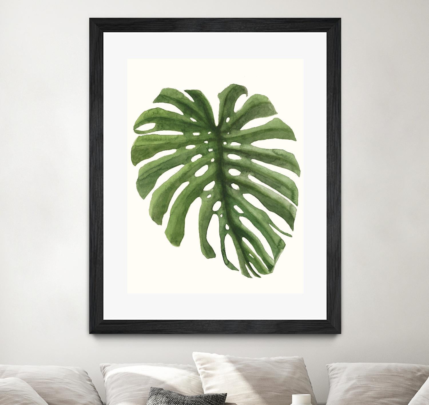 Tropical Breeze Leaves I by Naomi McCavitt on GIANT ART - green coastal & tropical greenery
