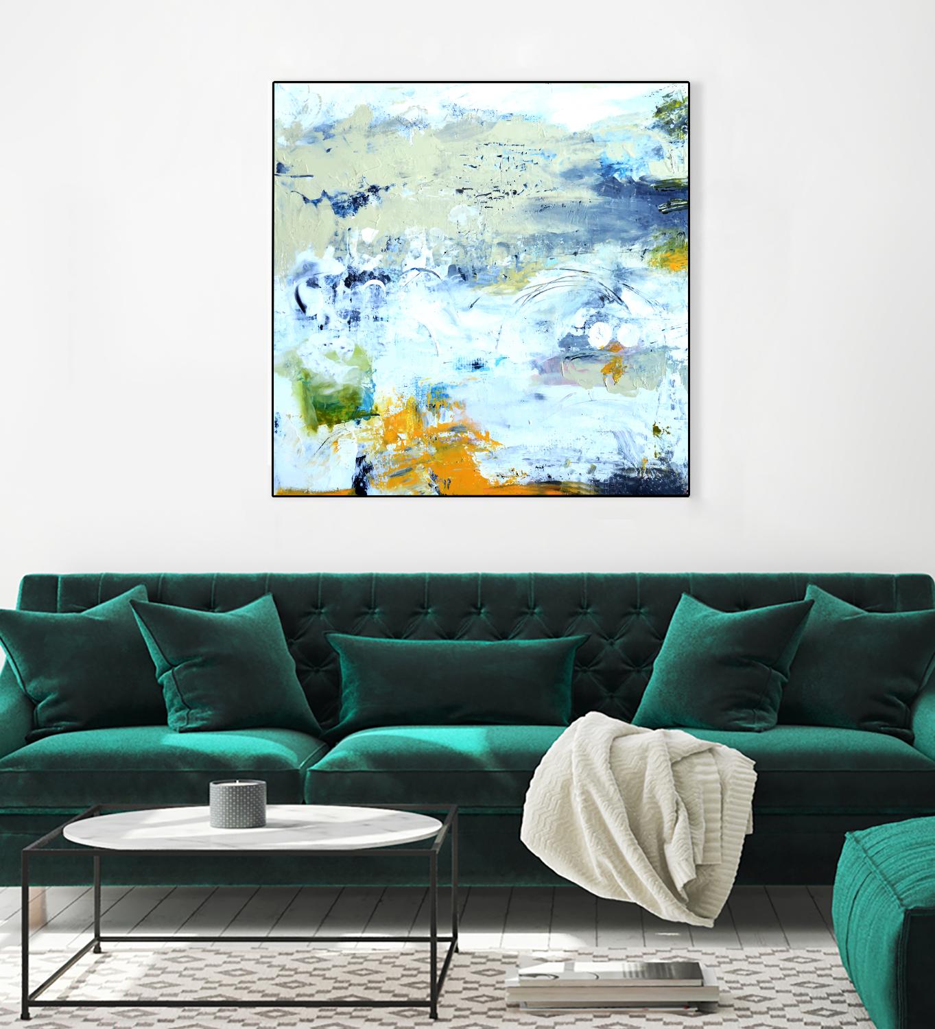 Abstract Beach by Karen Fields on GIANT ART - green abstract abstract