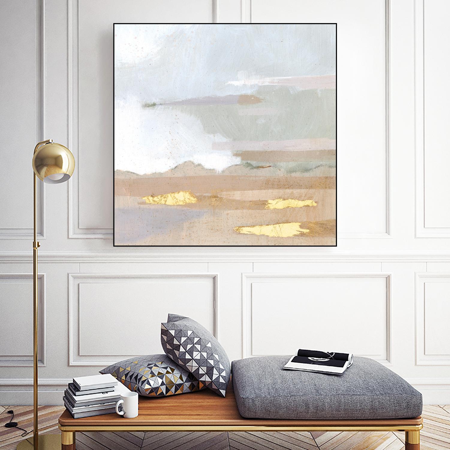 Abstract Coastland I by Victoria Borges on GIANT ART - gold landscapes & seascapes abstract