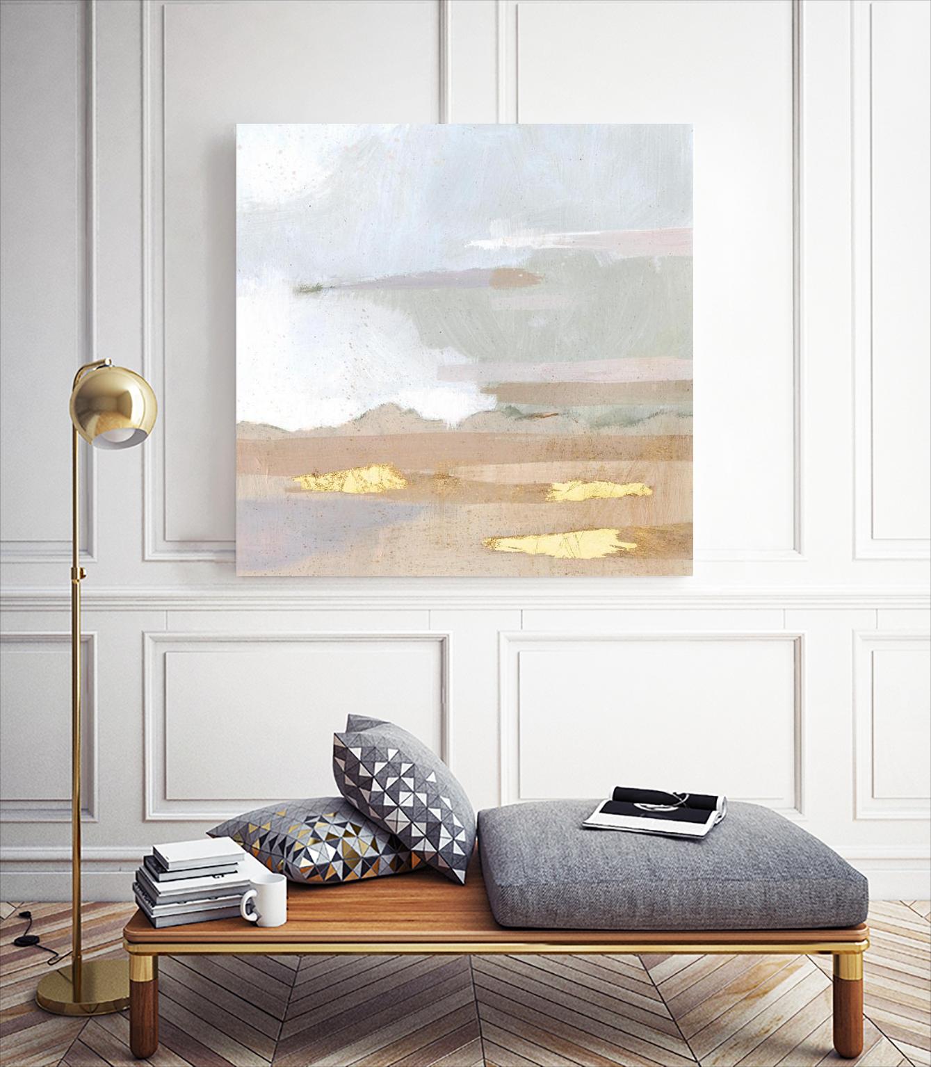 Abstract Coastland I by Victoria Borges on GIANT ART - gold landscapes & seascapes abstract