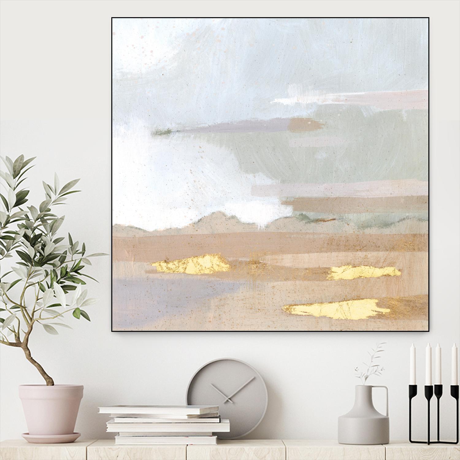 Abstract Coastland I by Victoria Borges on GIANT ART - gold landscapes & seascapes abstract