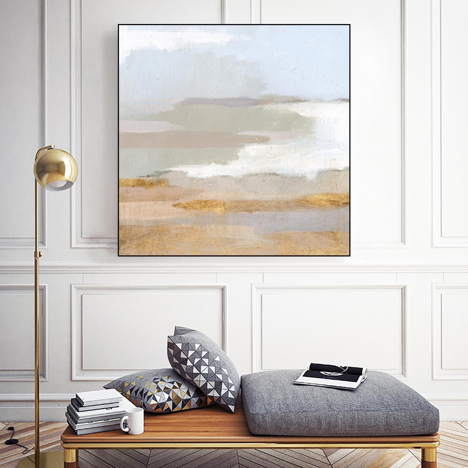 Abstract Coastland II by Victoria Borges on GIANT ART - gold landscapes & seascapes abstract