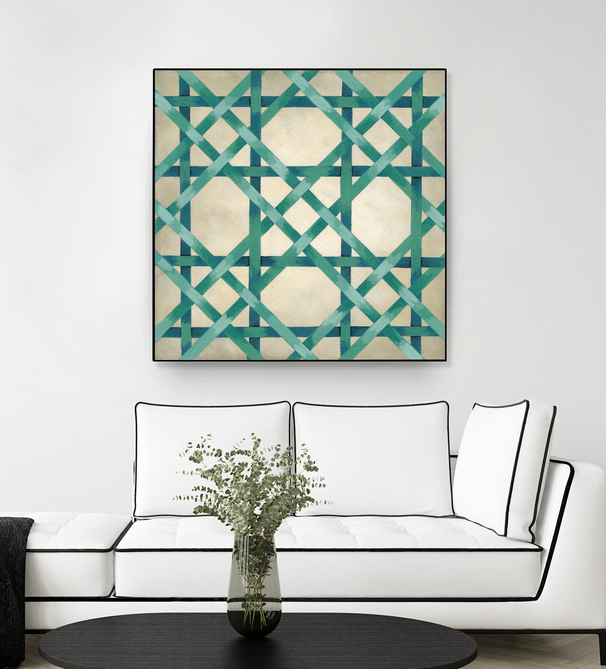 Woven Symmetry VI by Chariklia Zarris on GIANT ART - green patterns