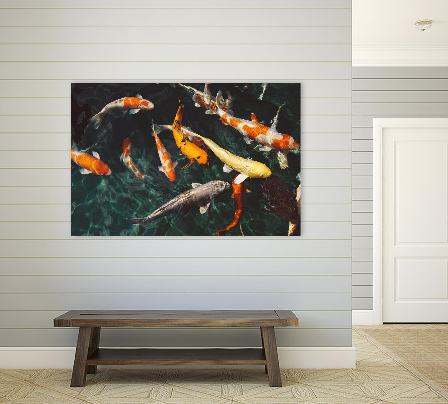 Koi by Pexels on GIANT ART - green animals