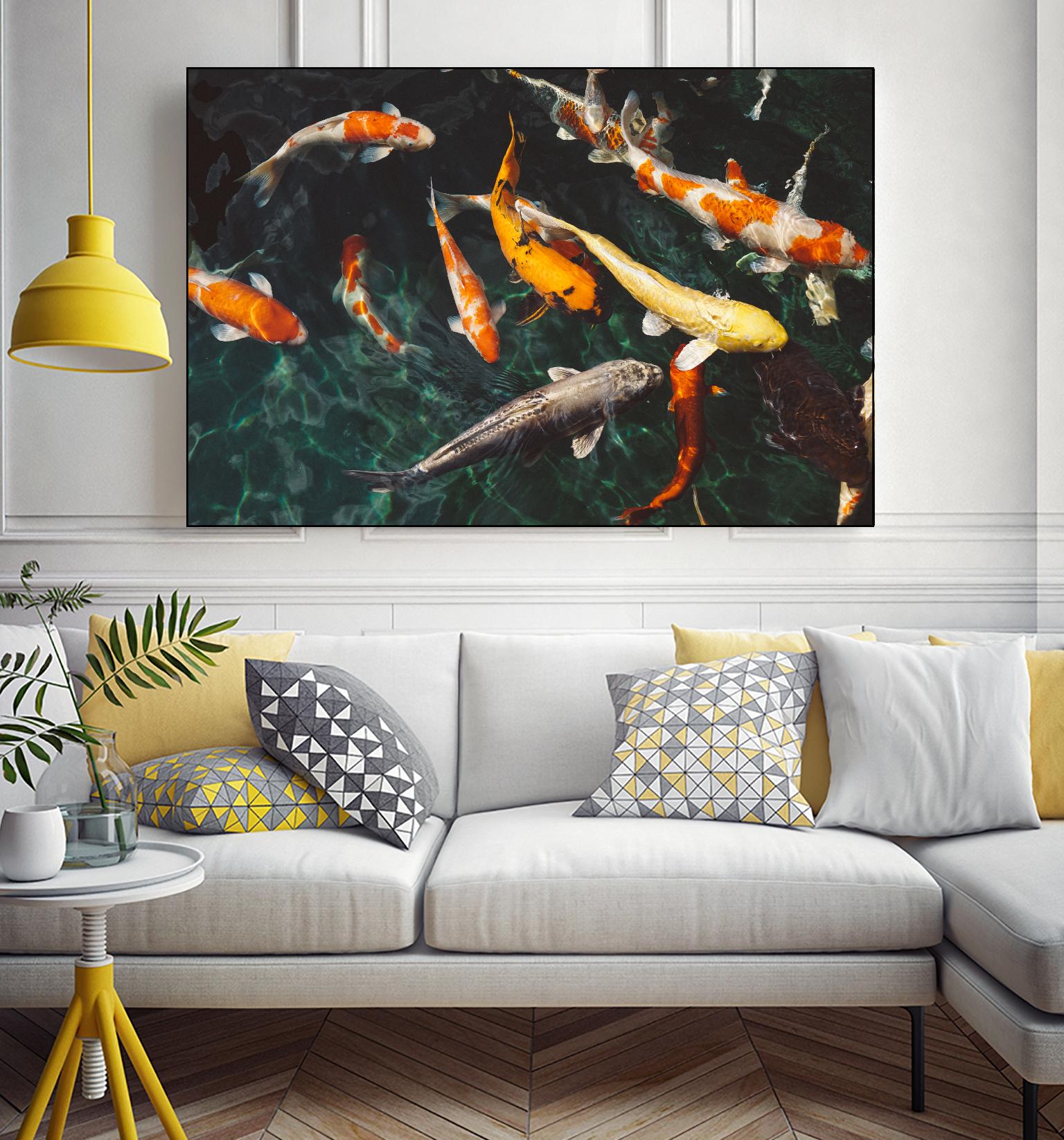 Koi by Pexels on GIANT ART - green animals