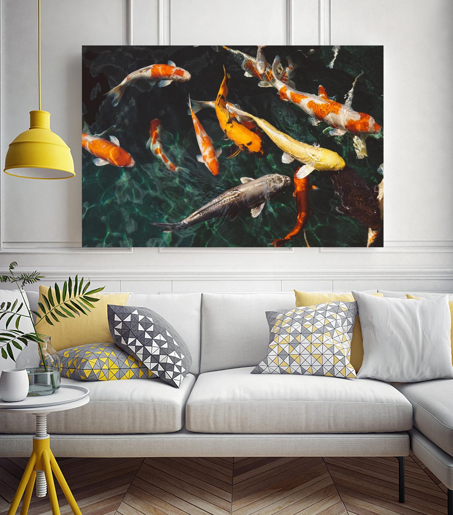 Koi by Pexels on GIANT ART - green animals